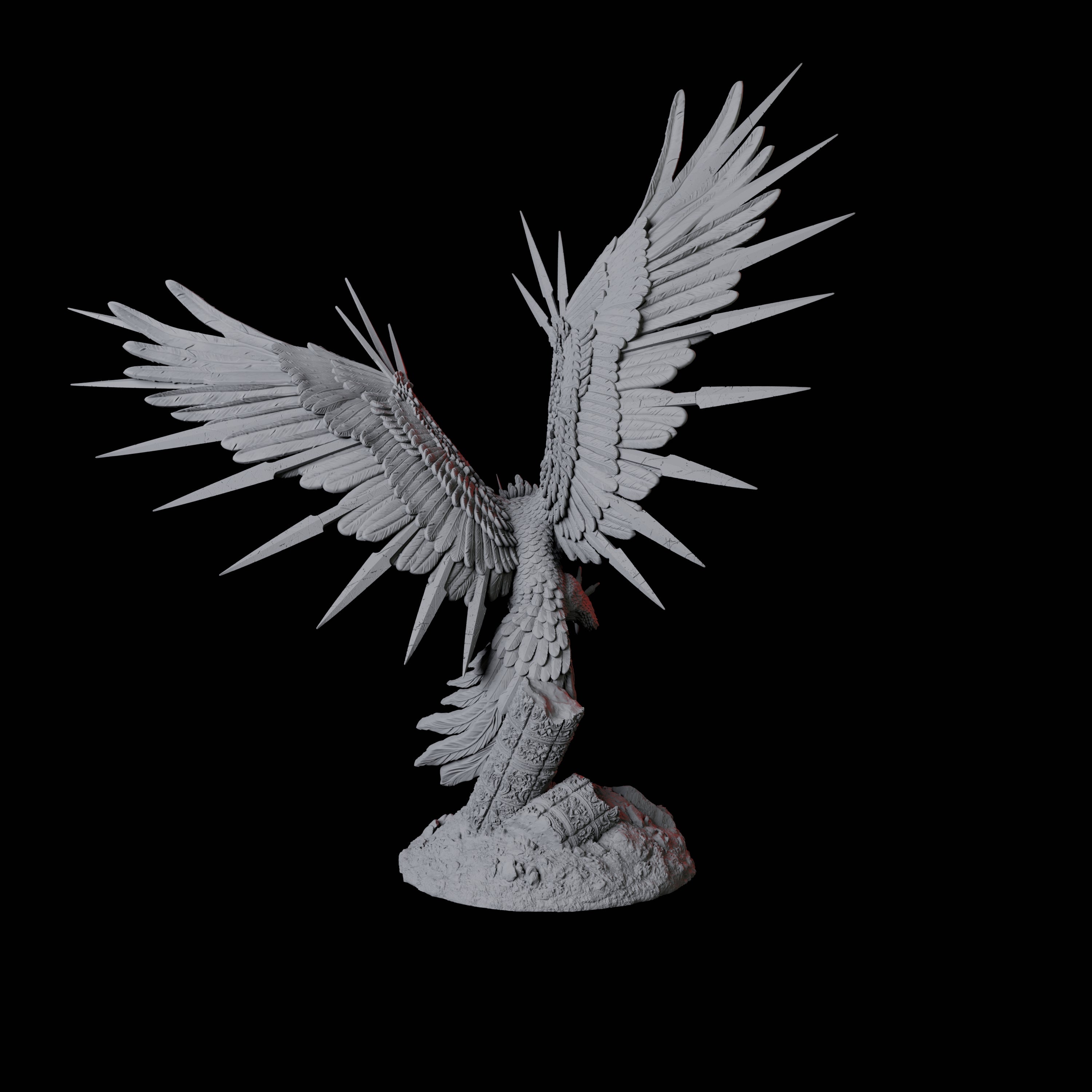 Fiery Phoenix C Miniature for Dungeons and Dragons, Pathfinder or other TTRPGs
