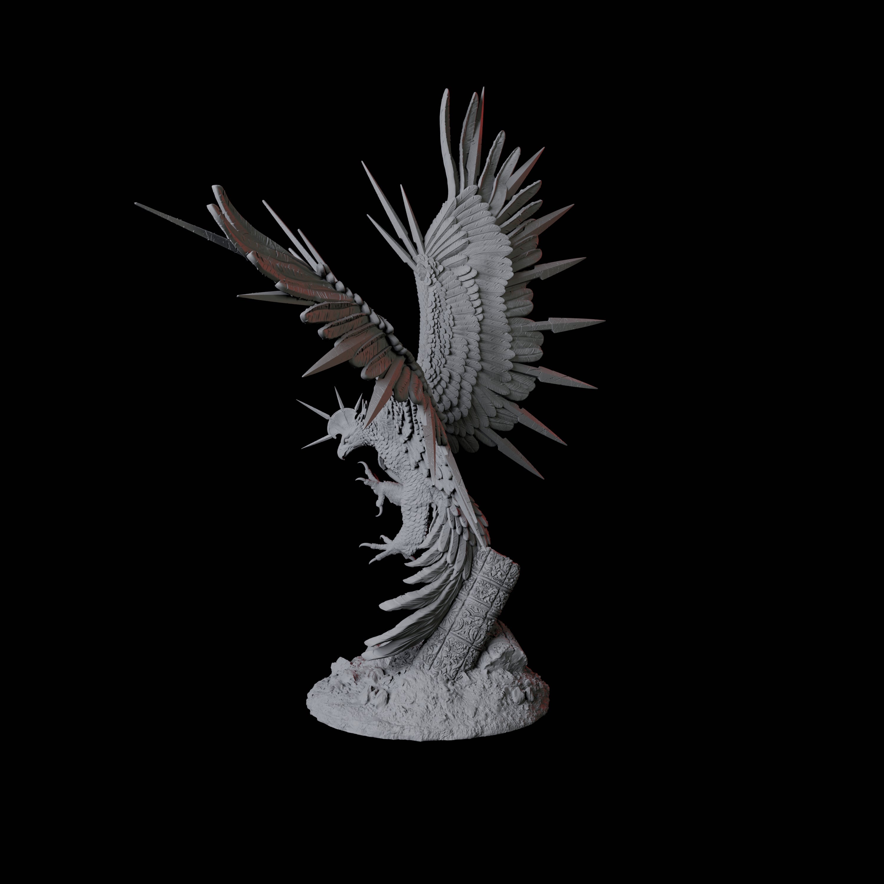 Fiery Phoenix C Miniature for Dungeons and Dragons, Pathfinder or other TTRPGs