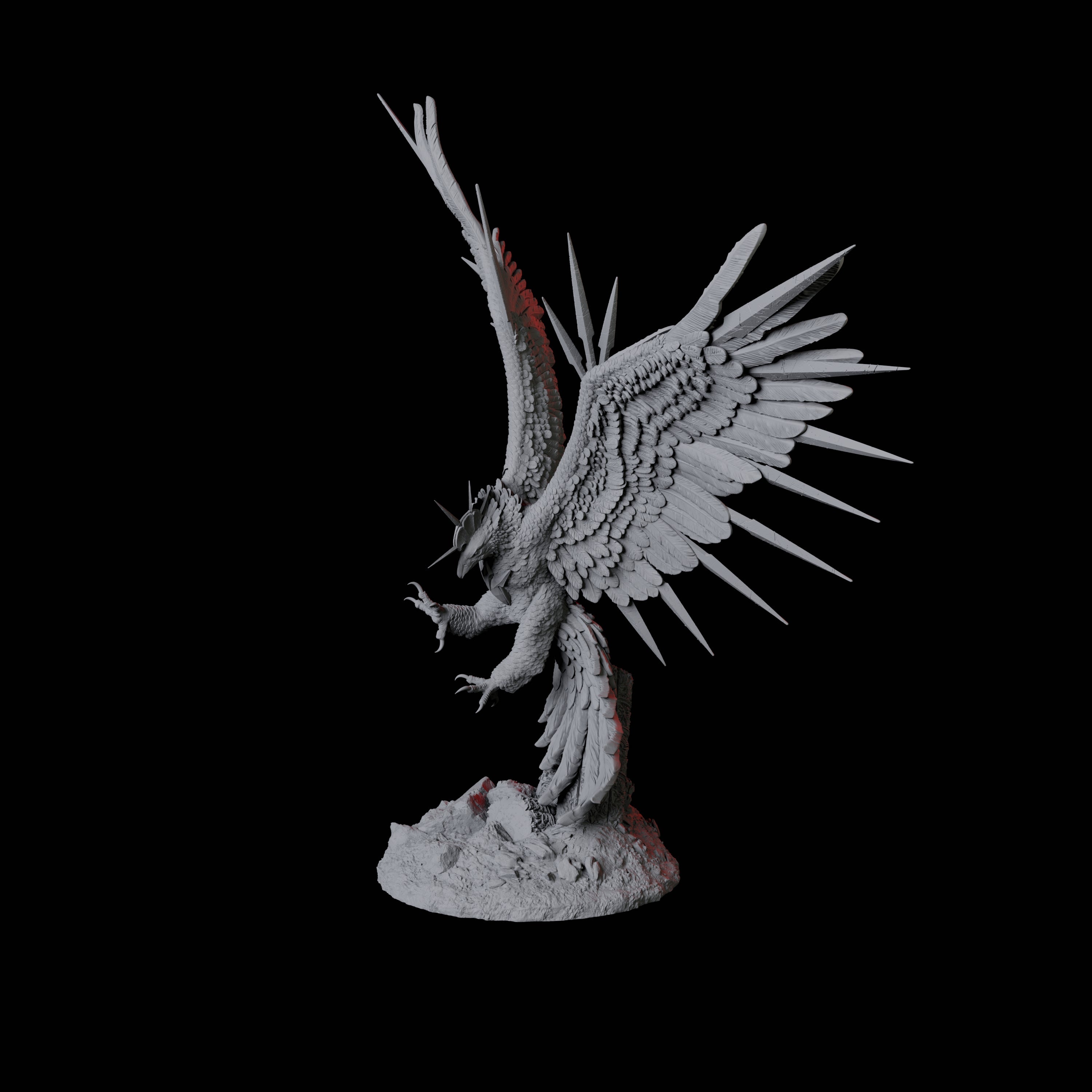 Fiery Phoenix C Miniature for Dungeons and Dragons, Pathfinder or other TTRPGs