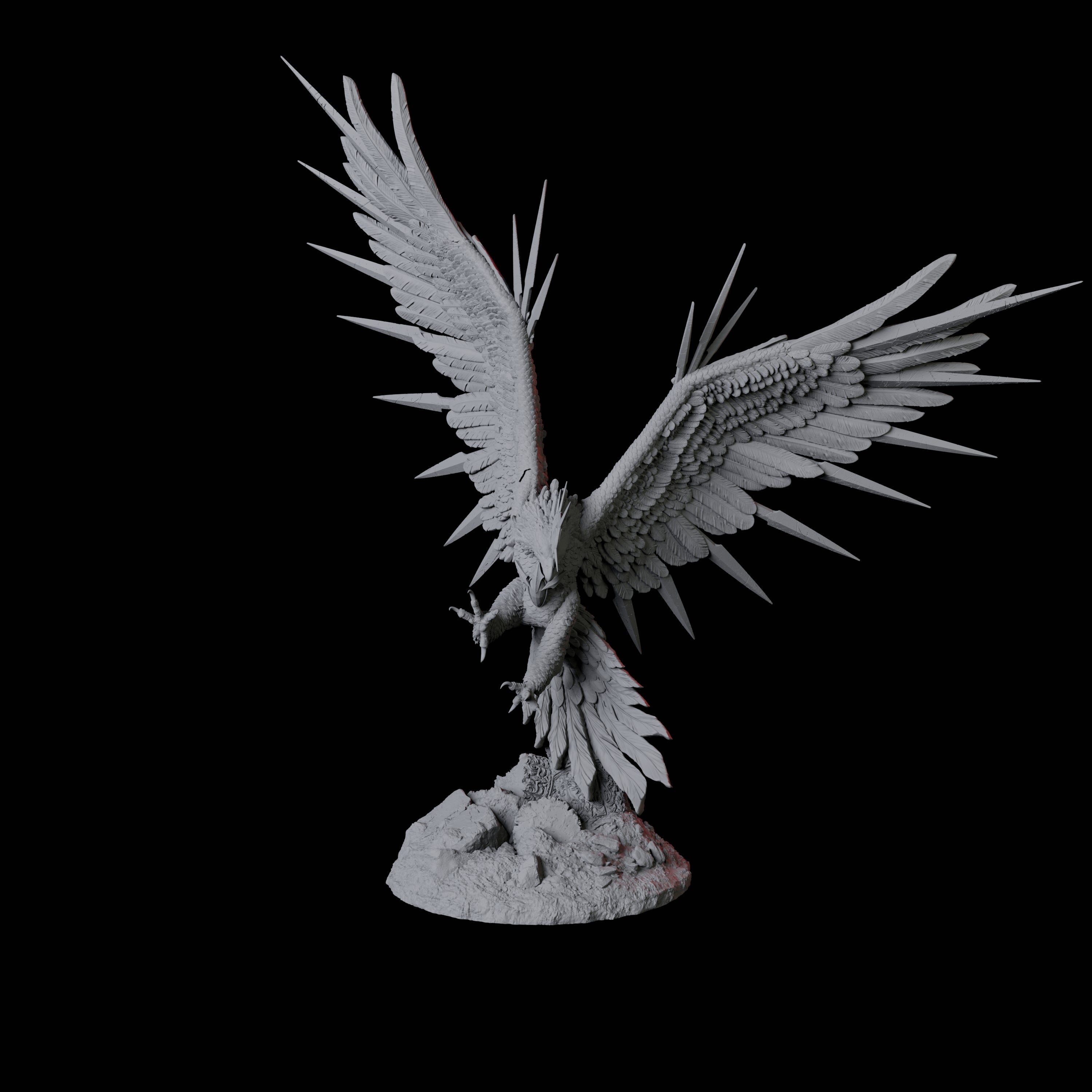 Fiery Phoenix C Miniature for Dungeons and Dragons, Pathfinder or other TTRPGs
