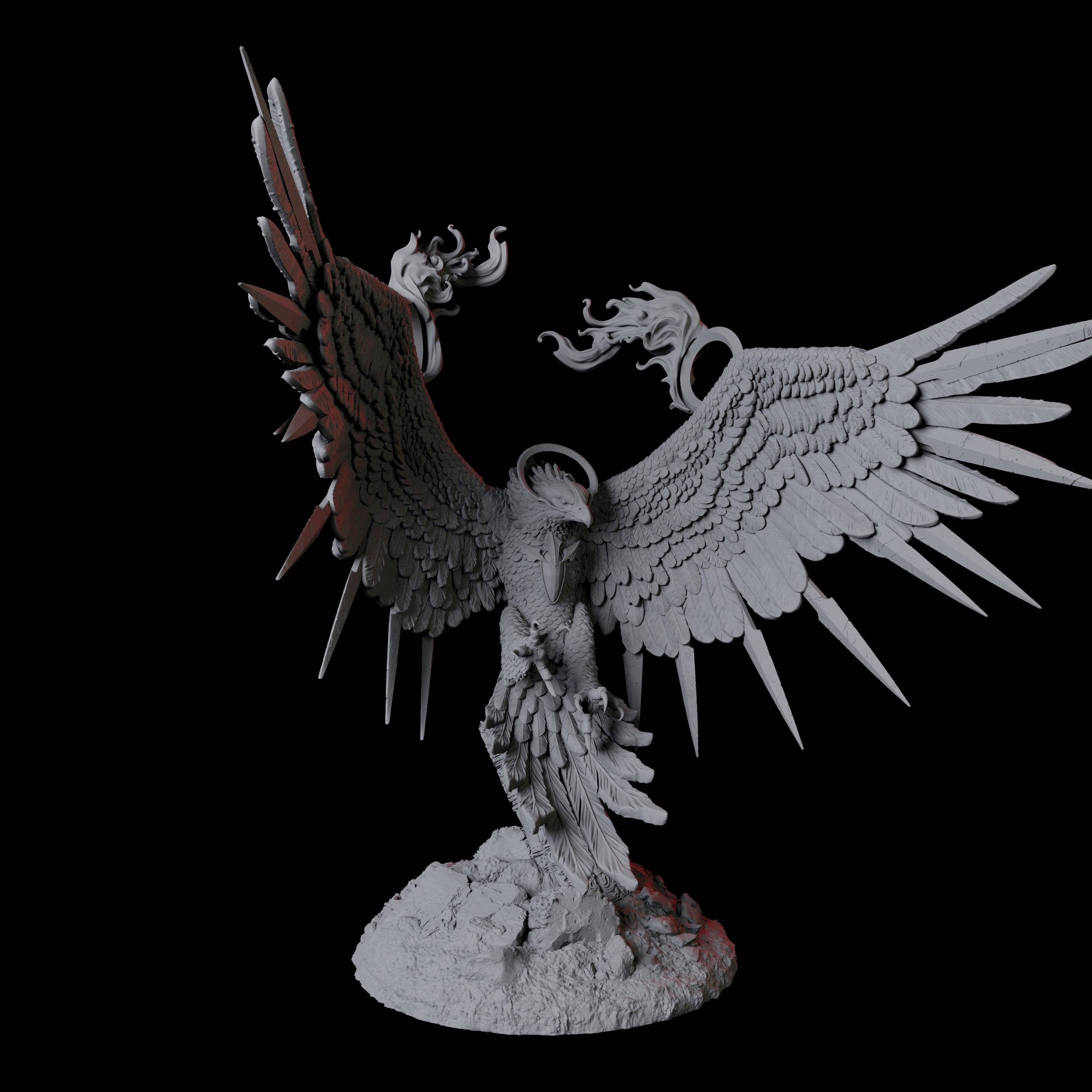 Fiery Phoenix D Miniature for Dungeons and Dragons, Pathfinder or other TTRPGs