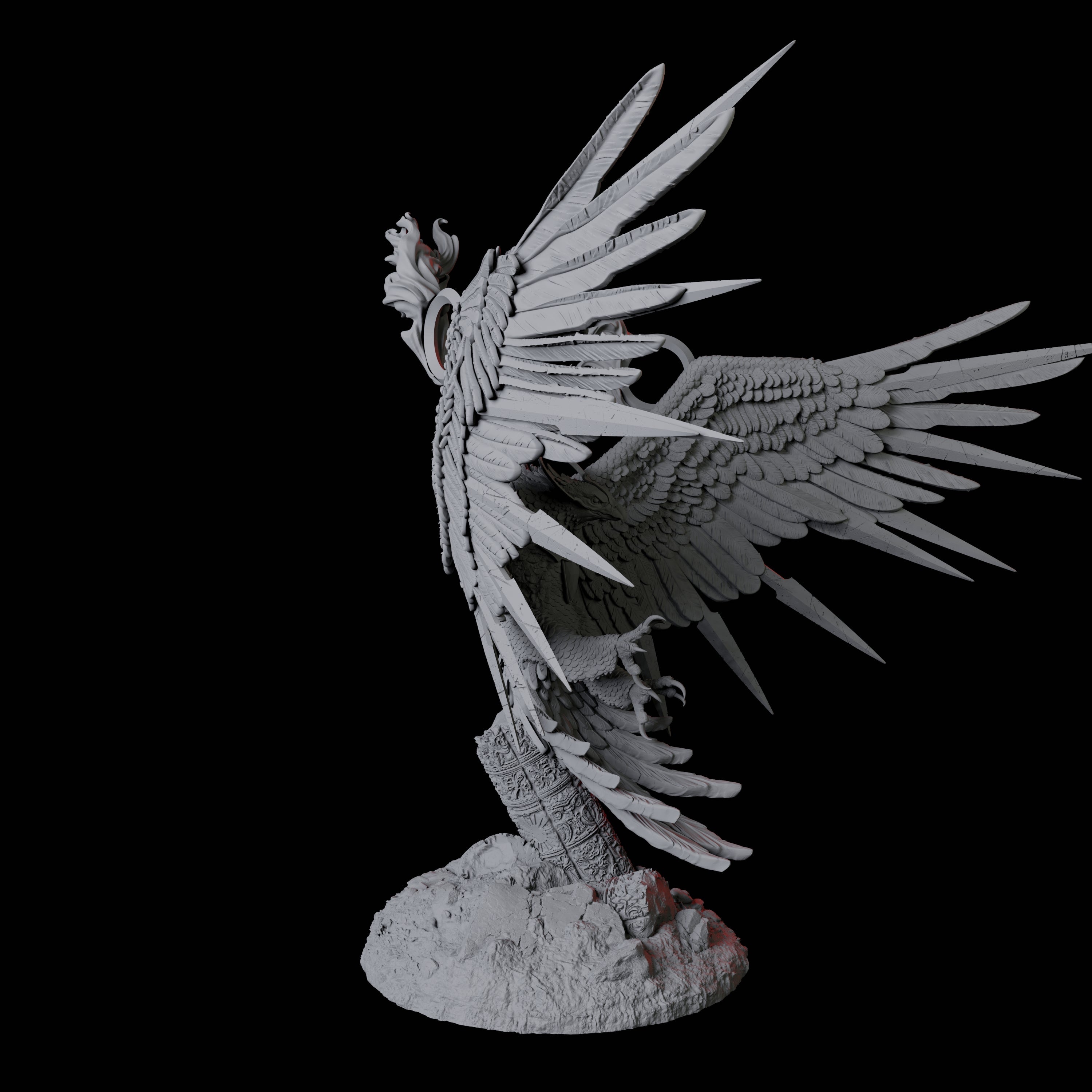 Fiery Phoenix D Miniature for Dungeons and Dragons, Pathfinder or other TTRPGs