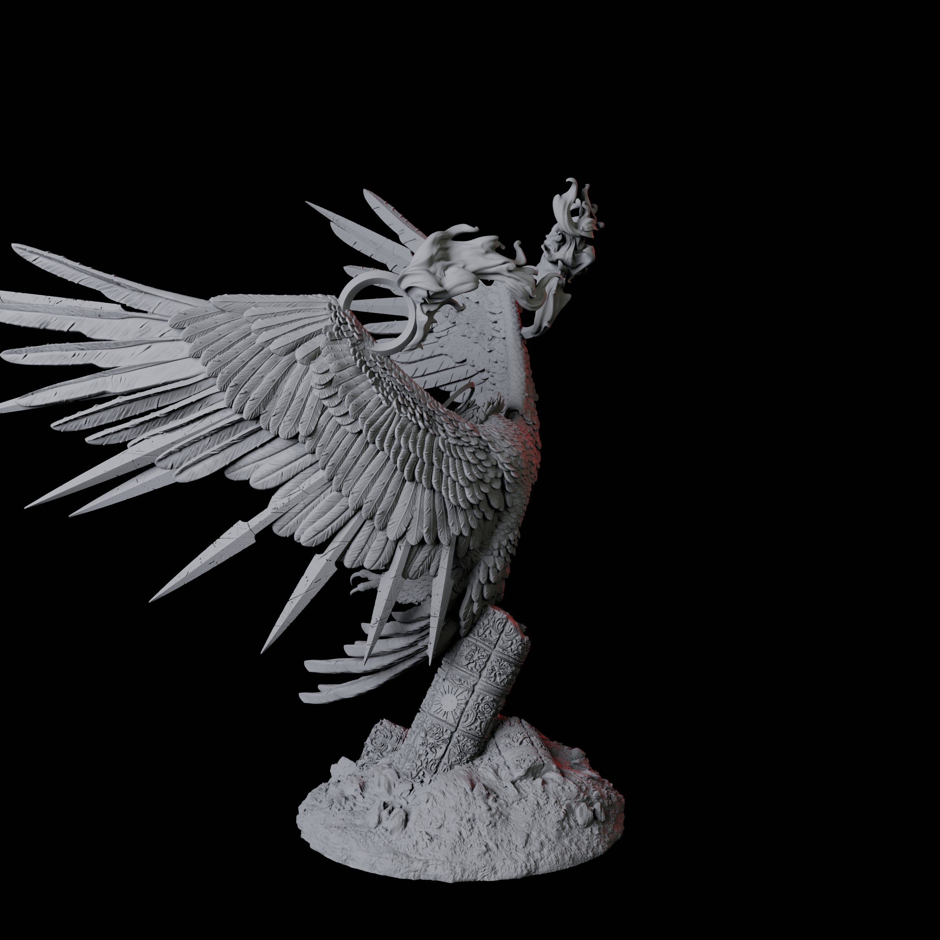Fiery Phoenix D Miniature for Dungeons and Dragons, Pathfinder or other TTRPGs