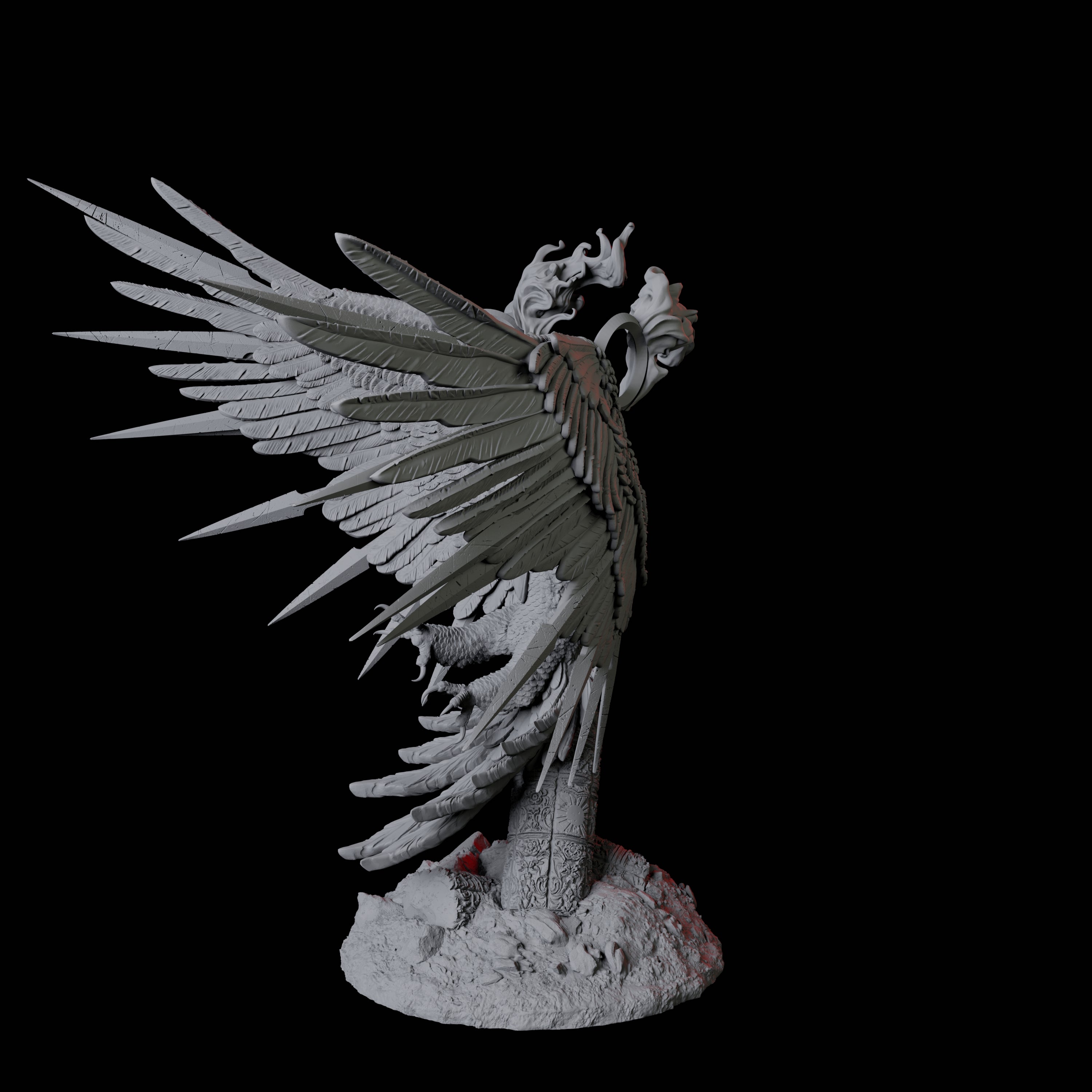 Fiery Phoenix D Miniature for Dungeons and Dragons, Pathfinder or other TTRPGs