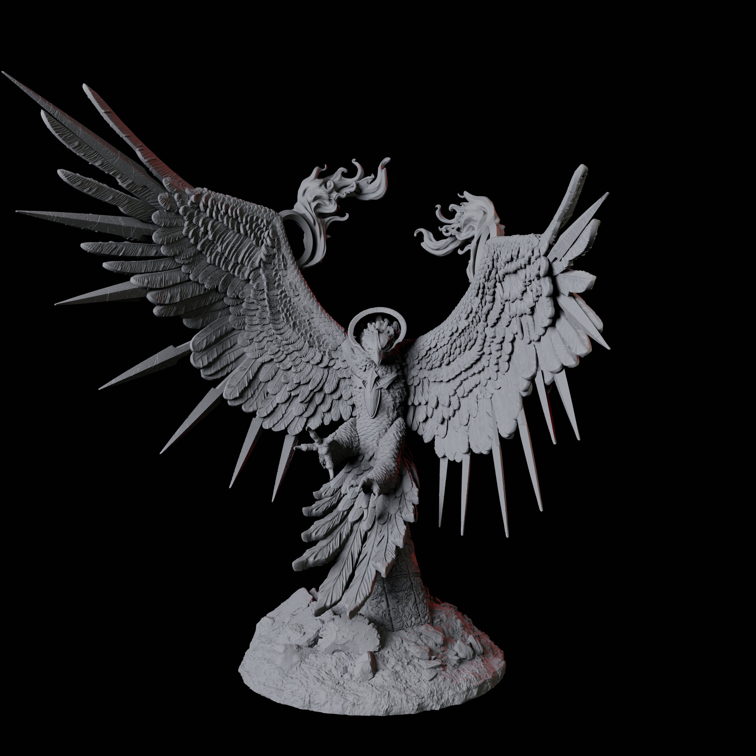 Fiery Phoenix D Miniature for Dungeons and Dragons, Pathfinder or other TTRPGs