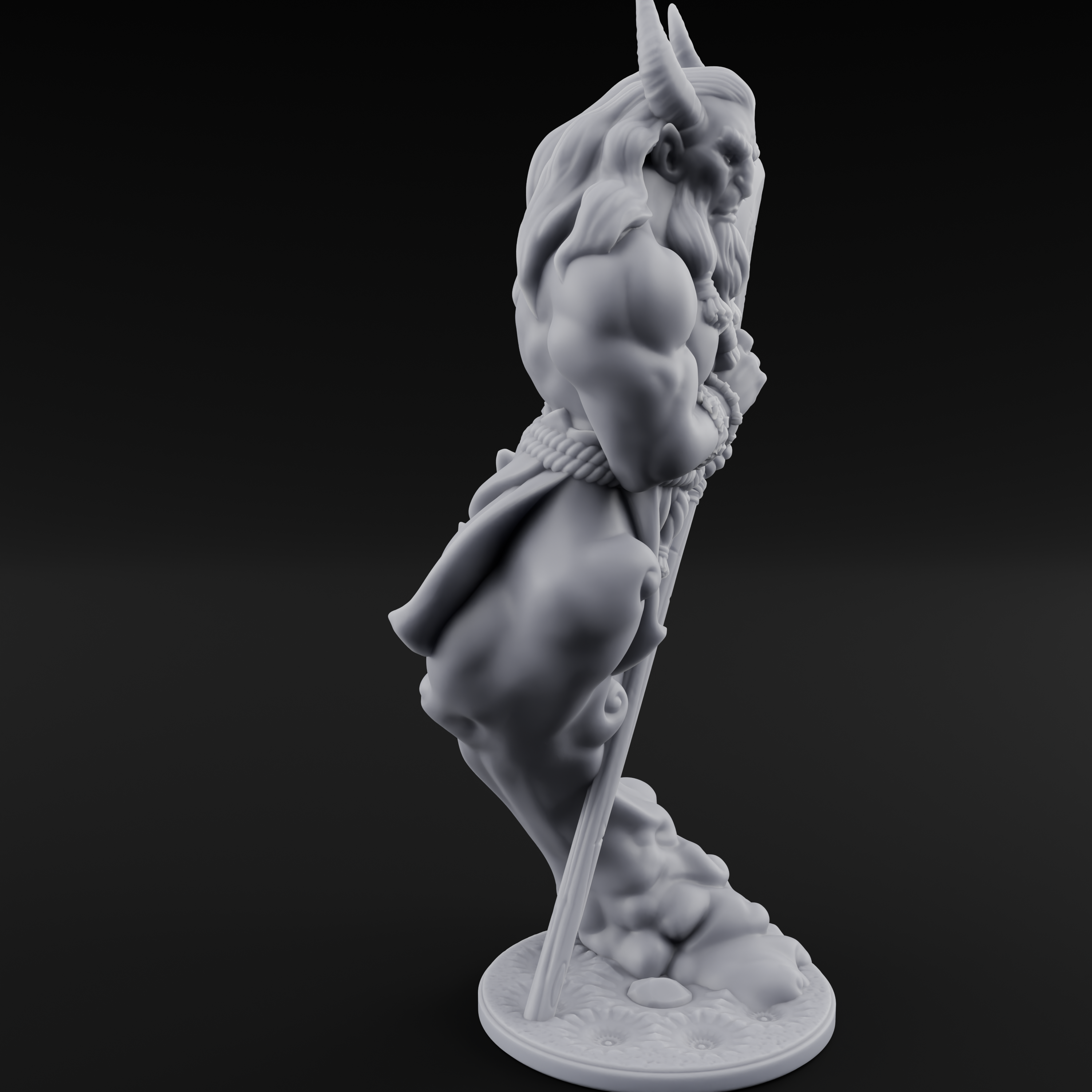 Fighting Djinni Warrior Miniature for Dungeons and Dragons, Pathfinder or other TTRPGs