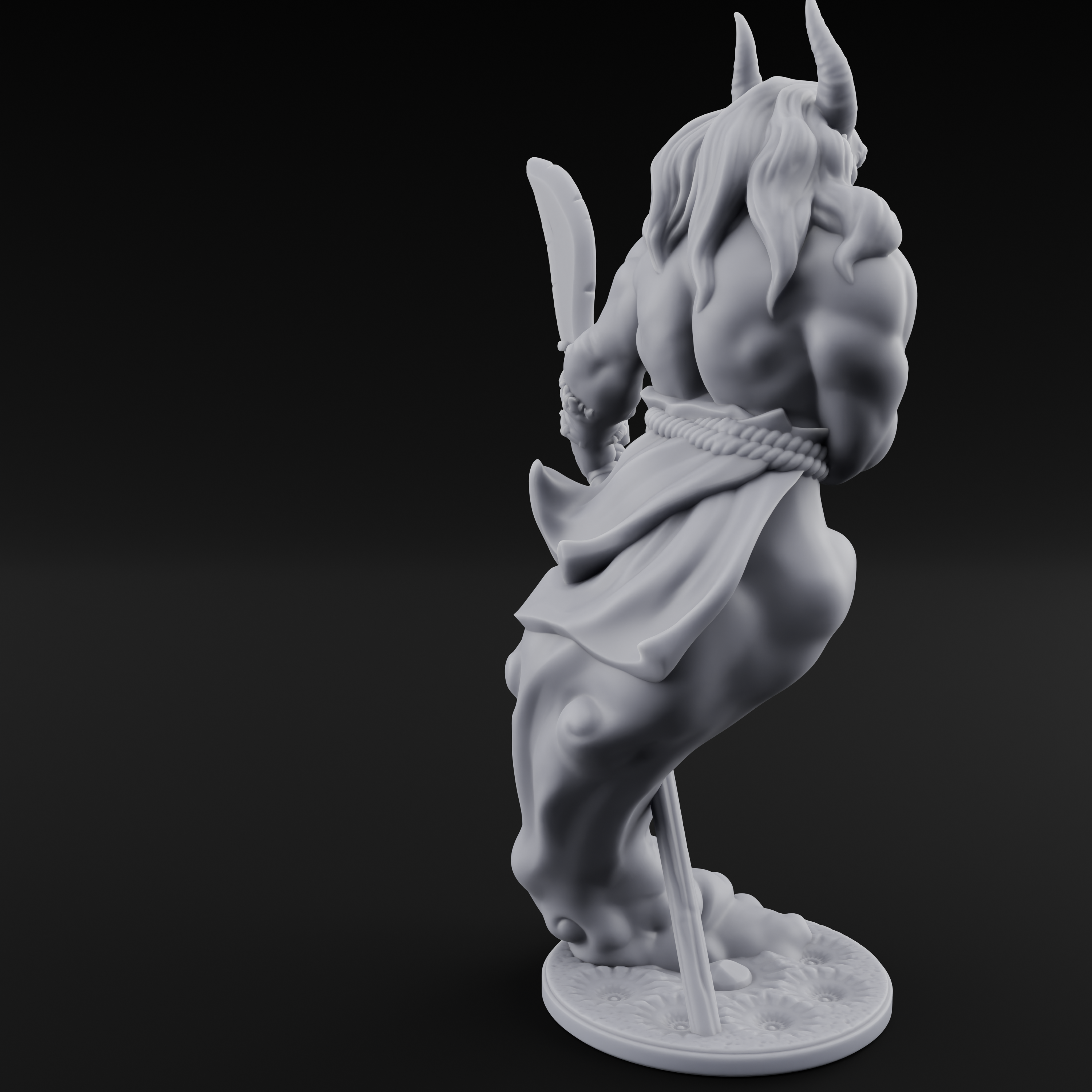Fighting Djinni Warrior Miniature for Dungeons and Dragons, Pathfinder or other TTRPGs