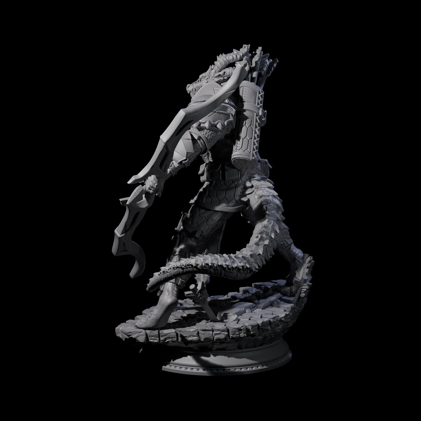 Fighting Dragonborn Dragonguard A Miniature for Dungeons and Dragons, Pathfinder or other TTRPGs
