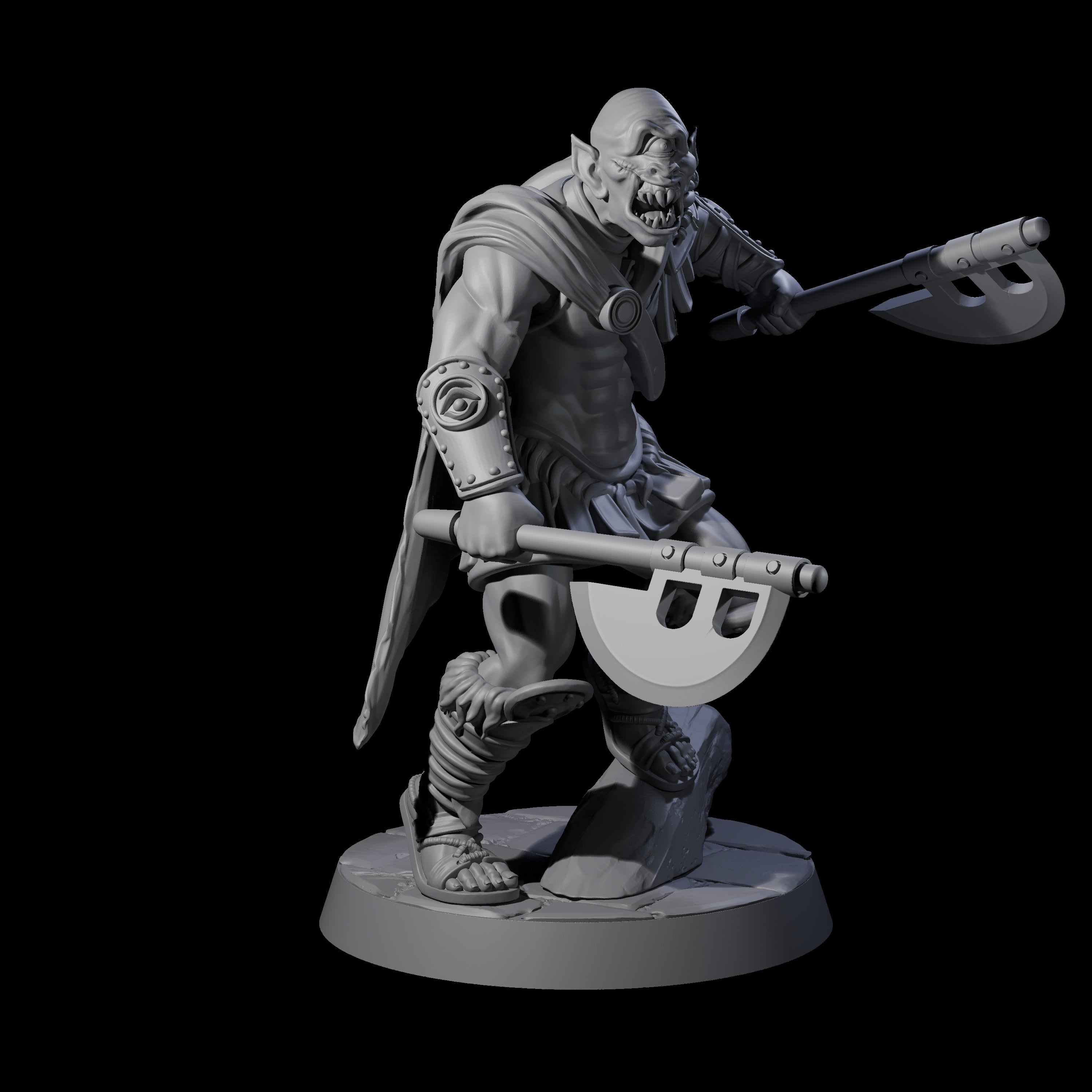 Filthy Cyclops Warrior D Miniature for Dungeons and Dragons, Pathfinder or other TTRPGs