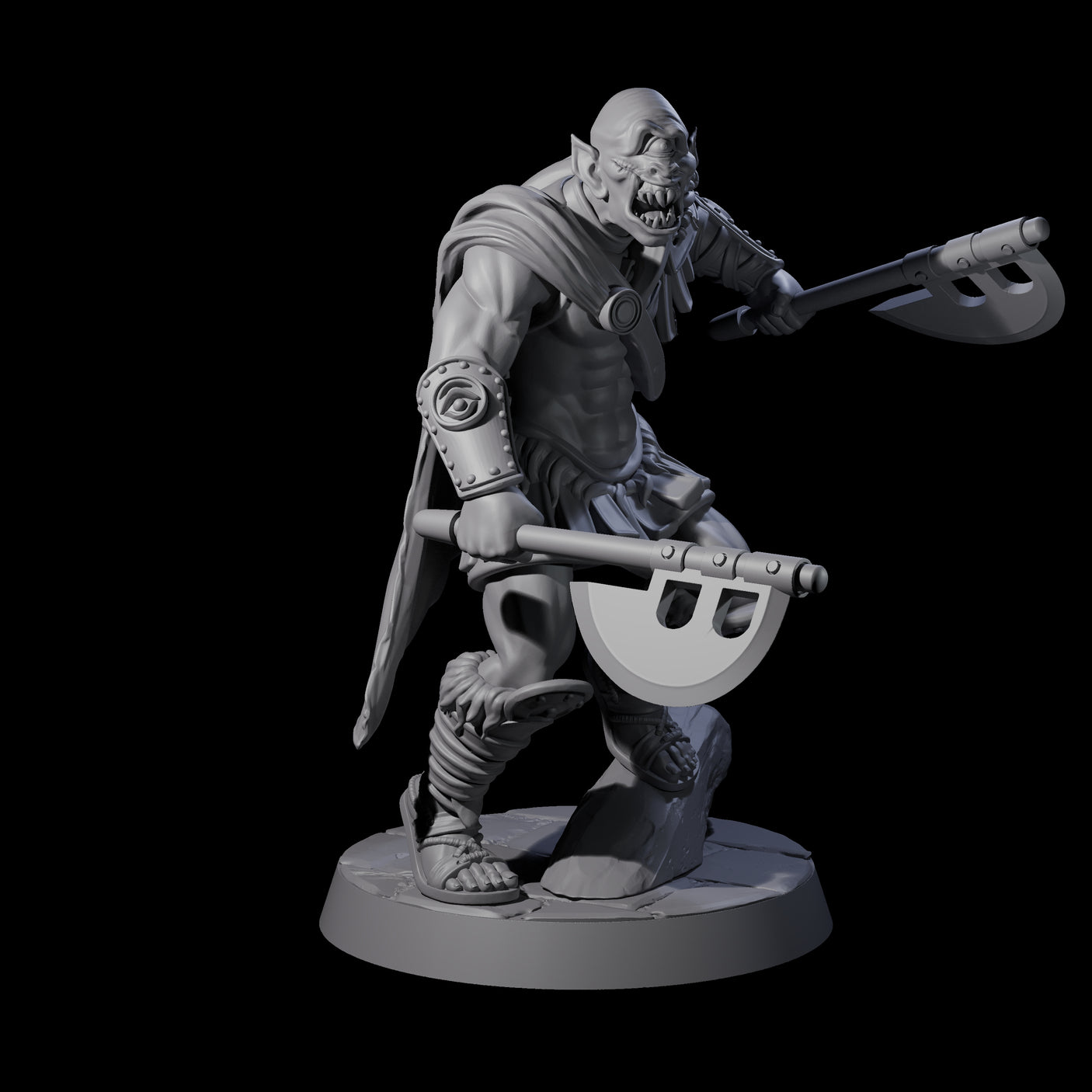 Filthy Cyclops Warrior D Miniature for Dungeons and Dragons, Pathfinder or other TTRPGs