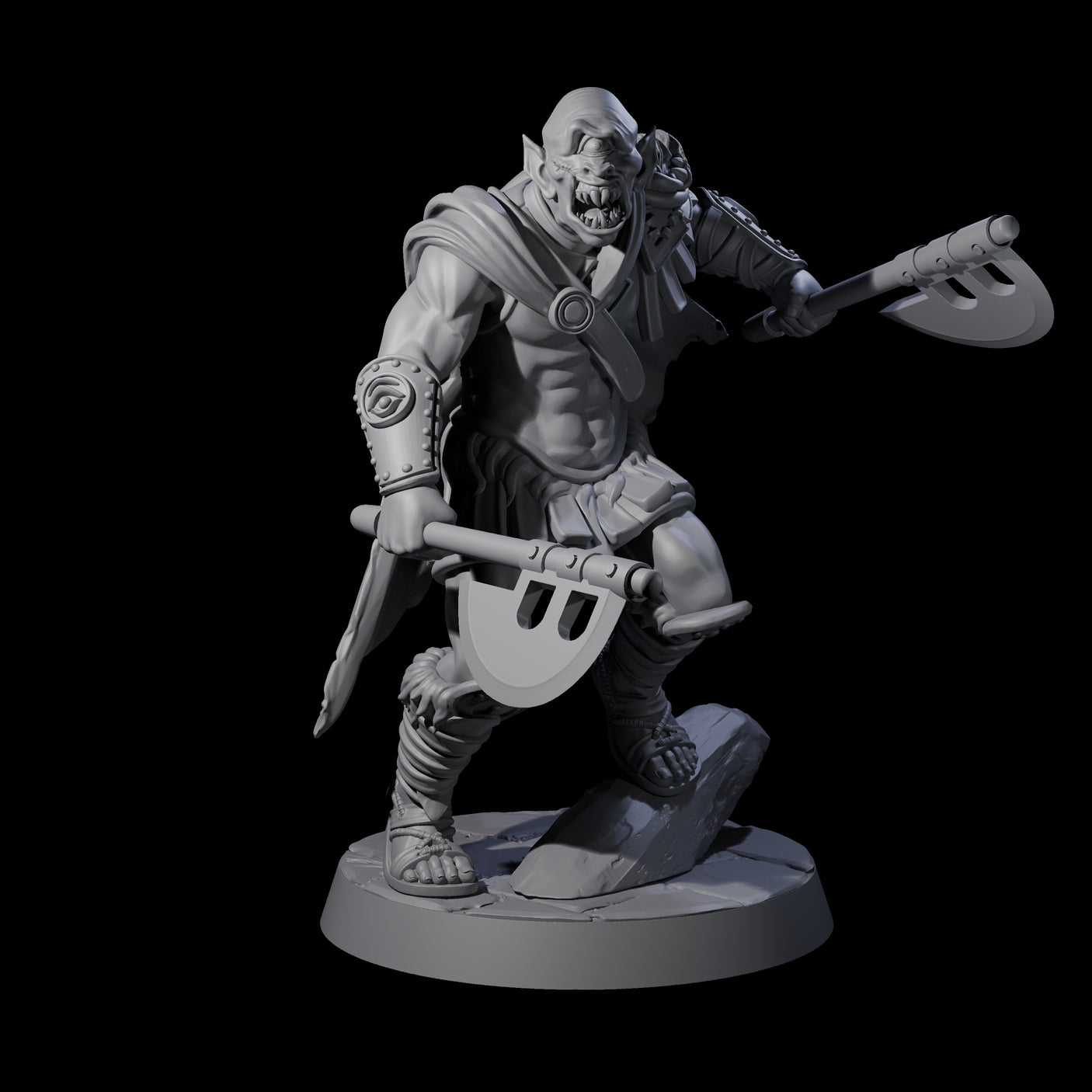 Filthy Cyclops Warrior D Miniature for Dungeons and Dragons, Pathfinder or other TTRPGs