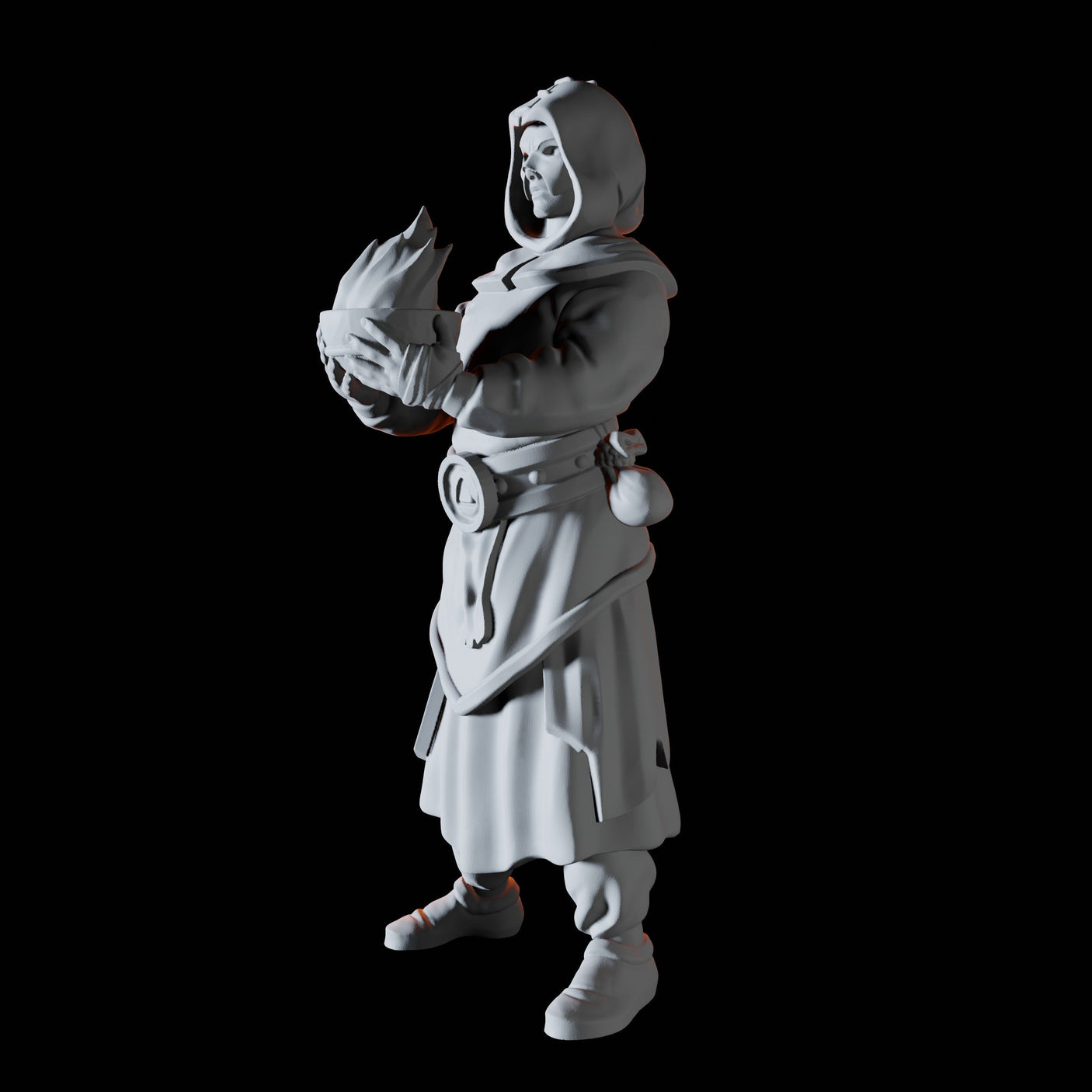 Fire Cultist Miniature for Dungeons and Dragons, Pathfinder or other TTRPGs
