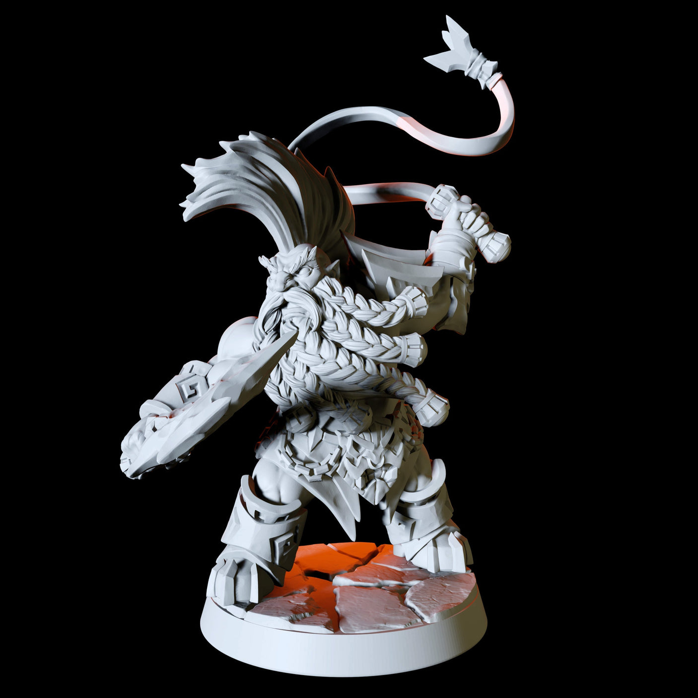 Fire Dwarf Army - Six Miniatures Miniature for Dungeons and Dragons, Pathfinder or other TTRPGs