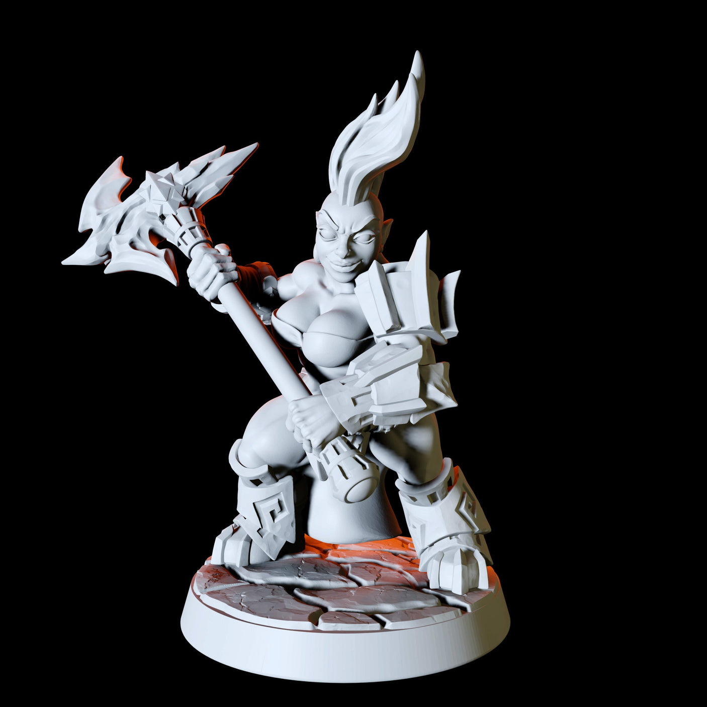 Fire Dwarf Army - Six Miniatures Miniature for Dungeons and Dragons, Pathfinder or other TTRPGs