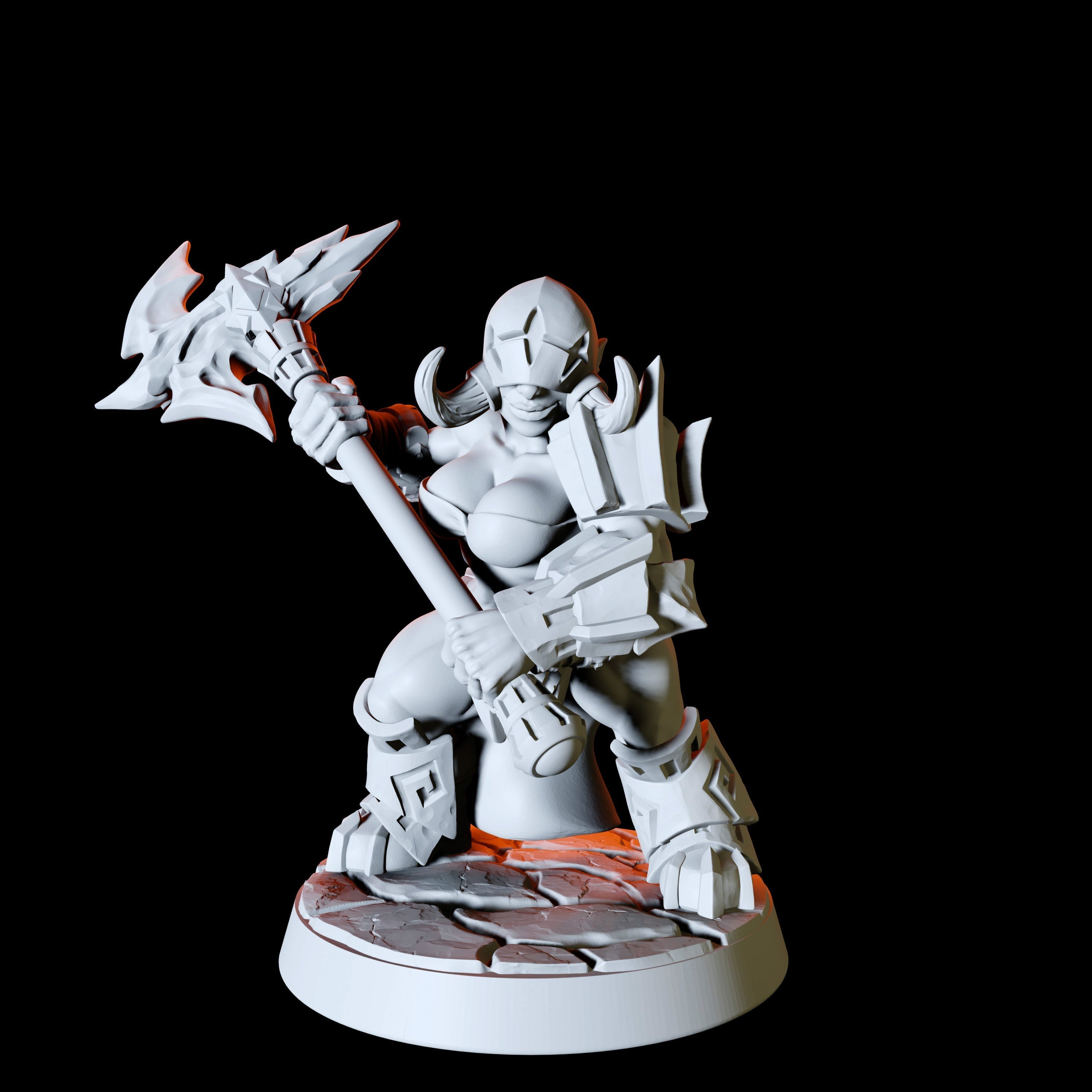 Fire Dwarf Army - Six Miniatures Miniature for Dungeons and Dragons