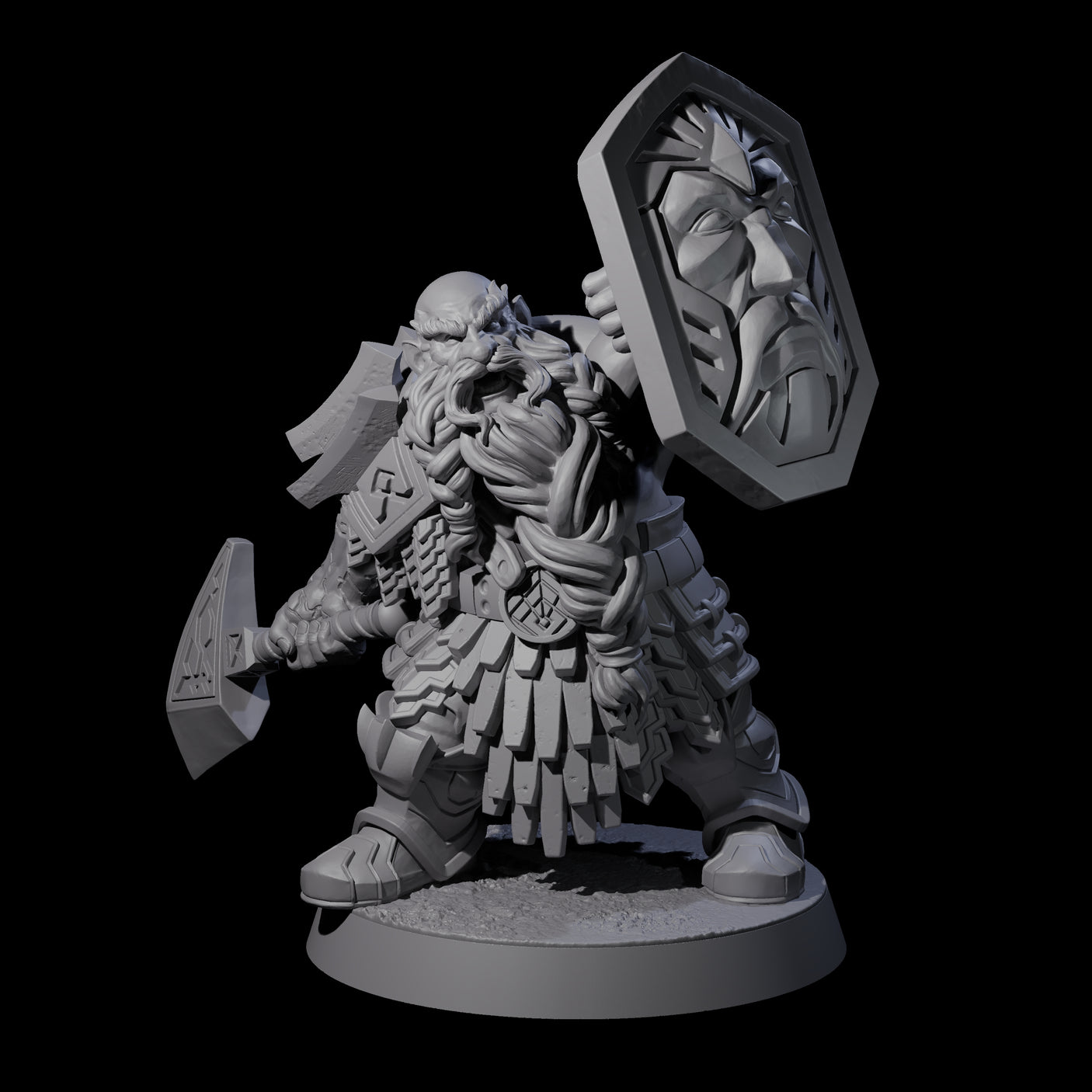 Fire Veined Dwarf Warrior A Miniature for Dungeons and Dragons, Pathfinder or other TTRPGs