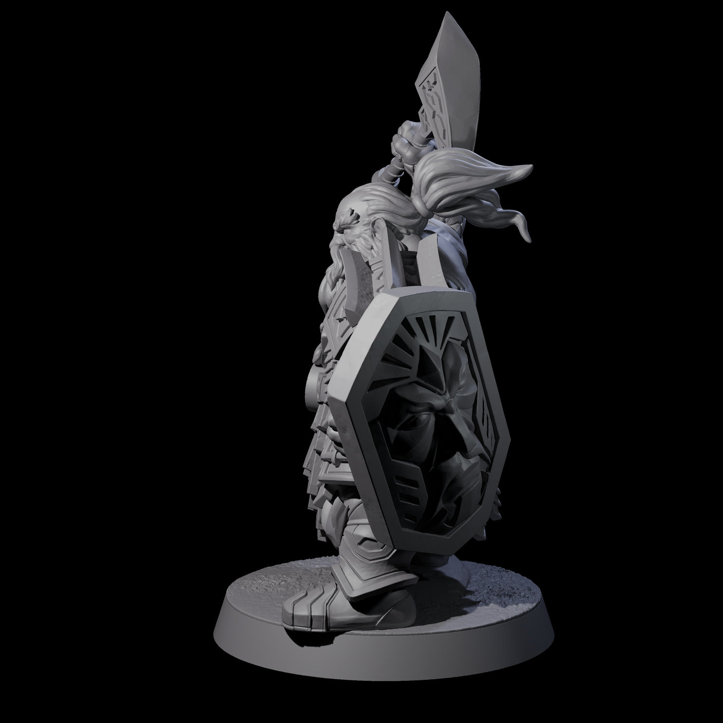 Fire Veined Dwarf Warrior B Miniature for Dungeons and Dragons, Pathfinder or other TTRPGs