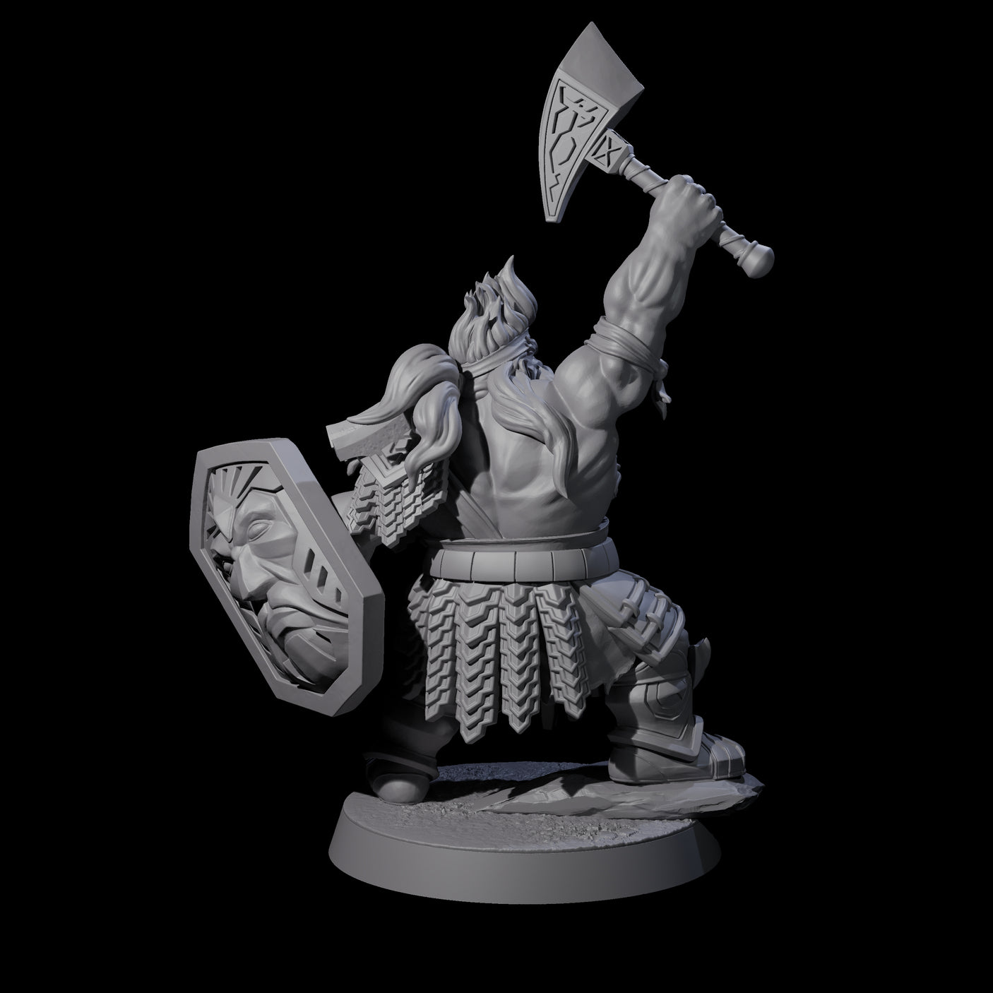 Fire Veined Dwarf Warrior C Miniature for Dungeons and Dragons, Pathfinder or other TTRPGs