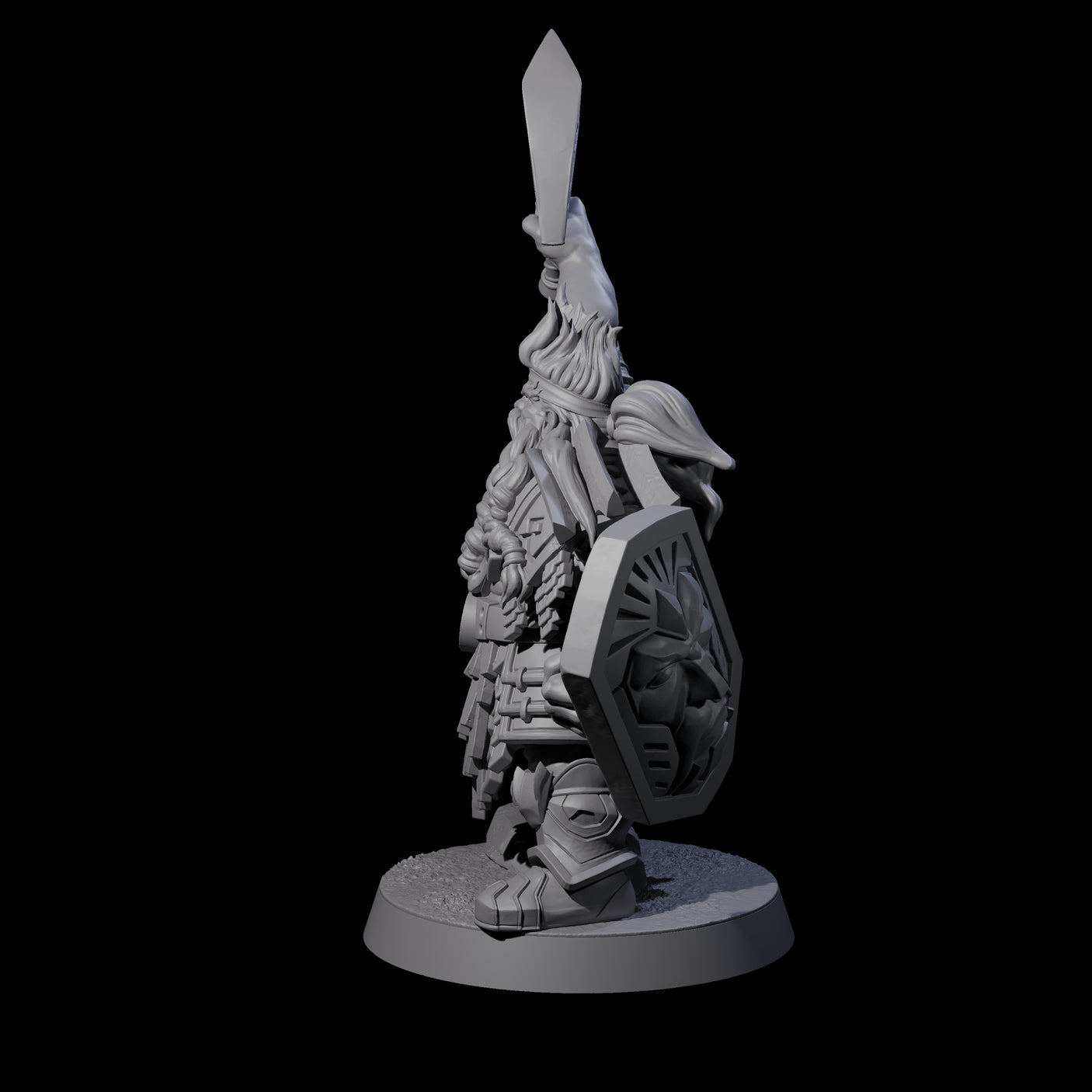 Fire Veined Dwarf Warrior C Miniature for Dungeons and Dragons, Pathfinder or other TTRPGs