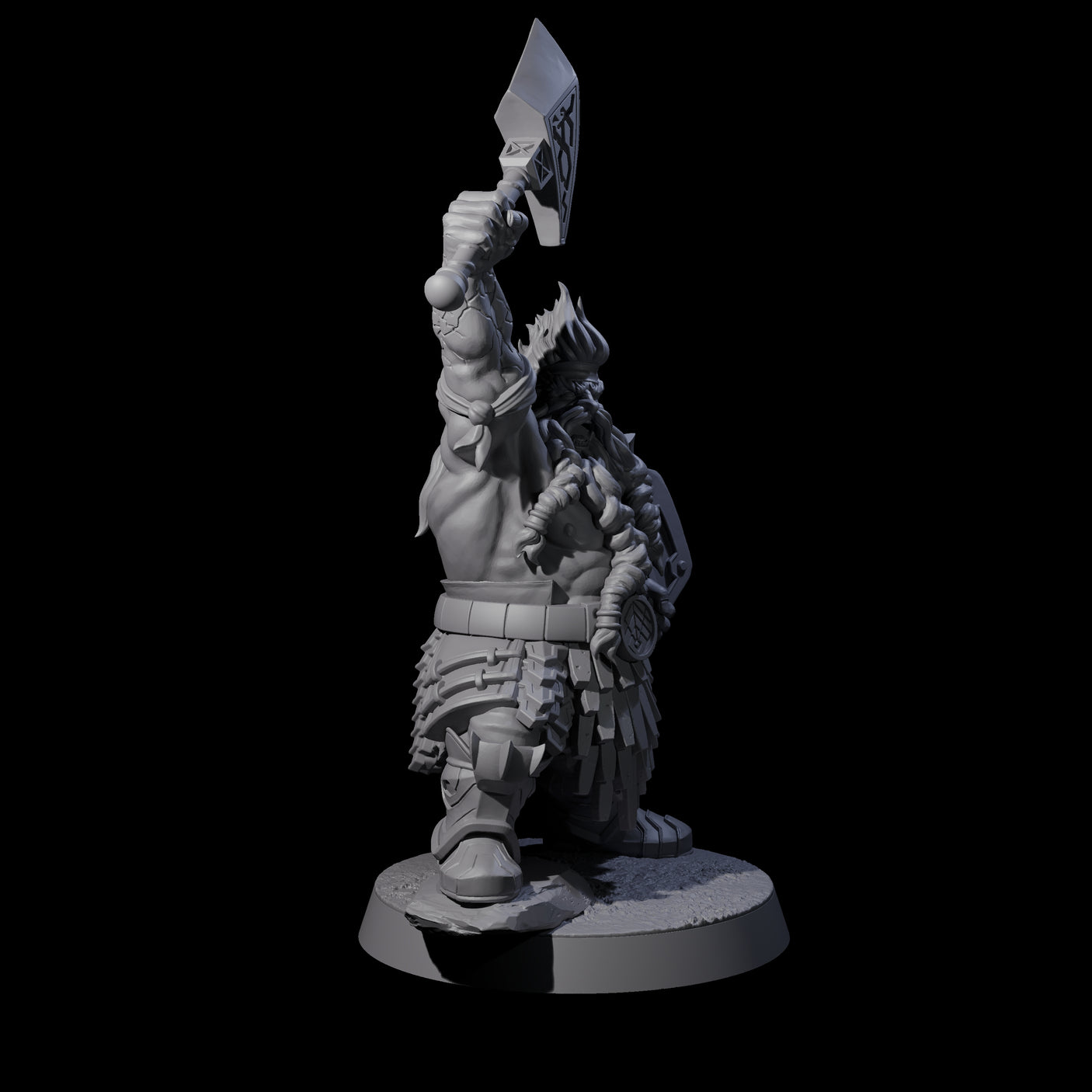 Fire Veined Dwarf Warrior C Miniature for Dungeons and Dragons, Pathfinder or other TTRPGs