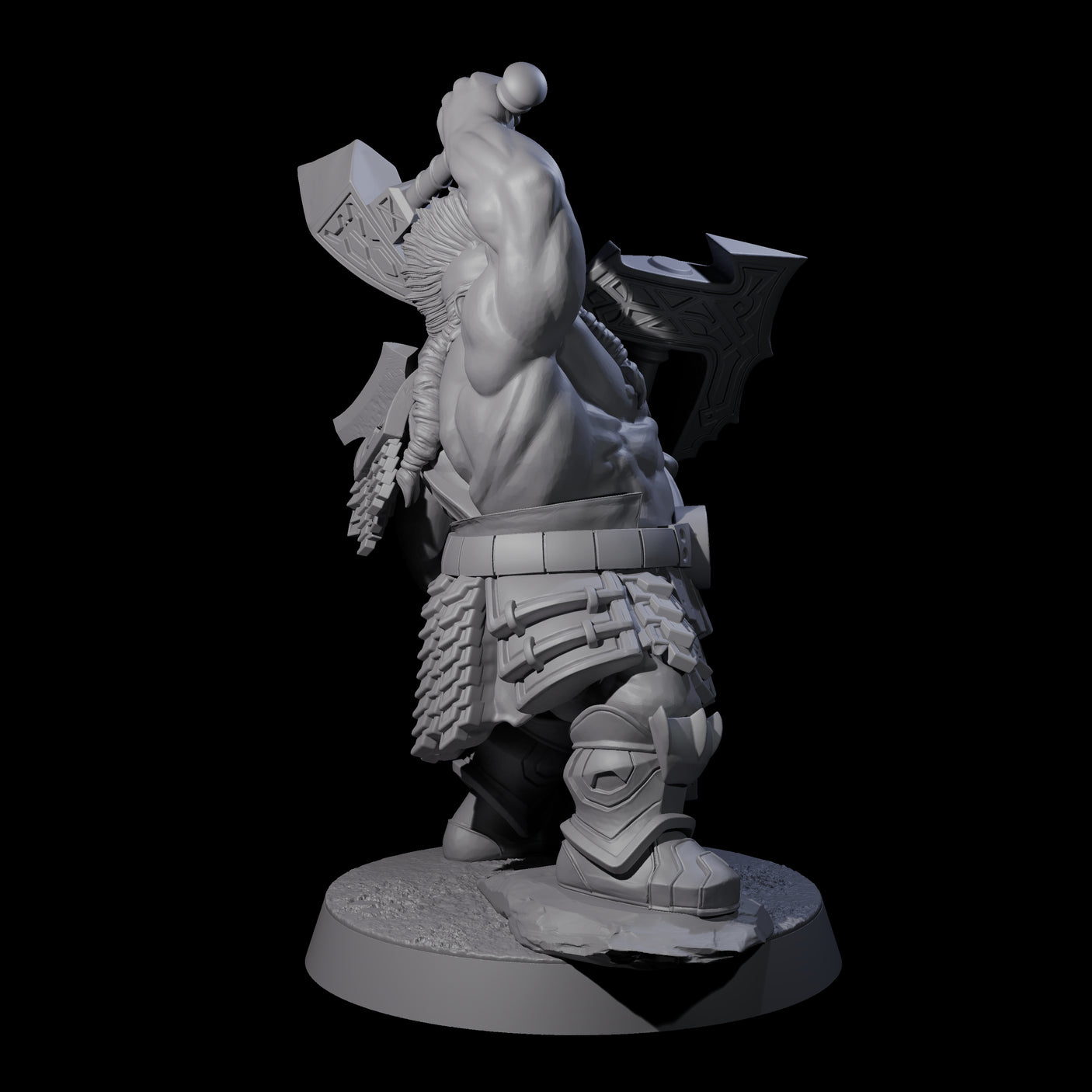 Fire Veined Dwarf Warrior D Miniature for Dungeons and Dragons, Pathfinder or other TTRPGs