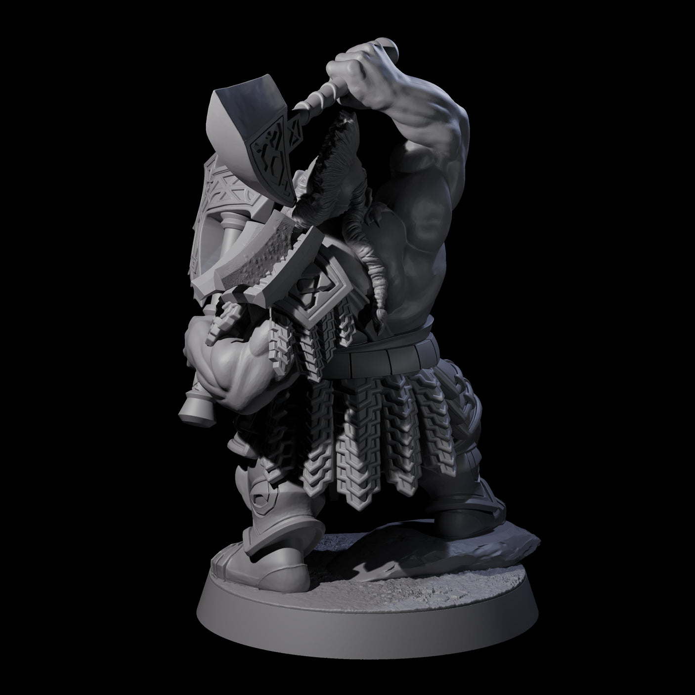 Fire Veined Dwarf Warrior D Miniature for Dungeons and Dragons, Pathfinder or other TTRPGs