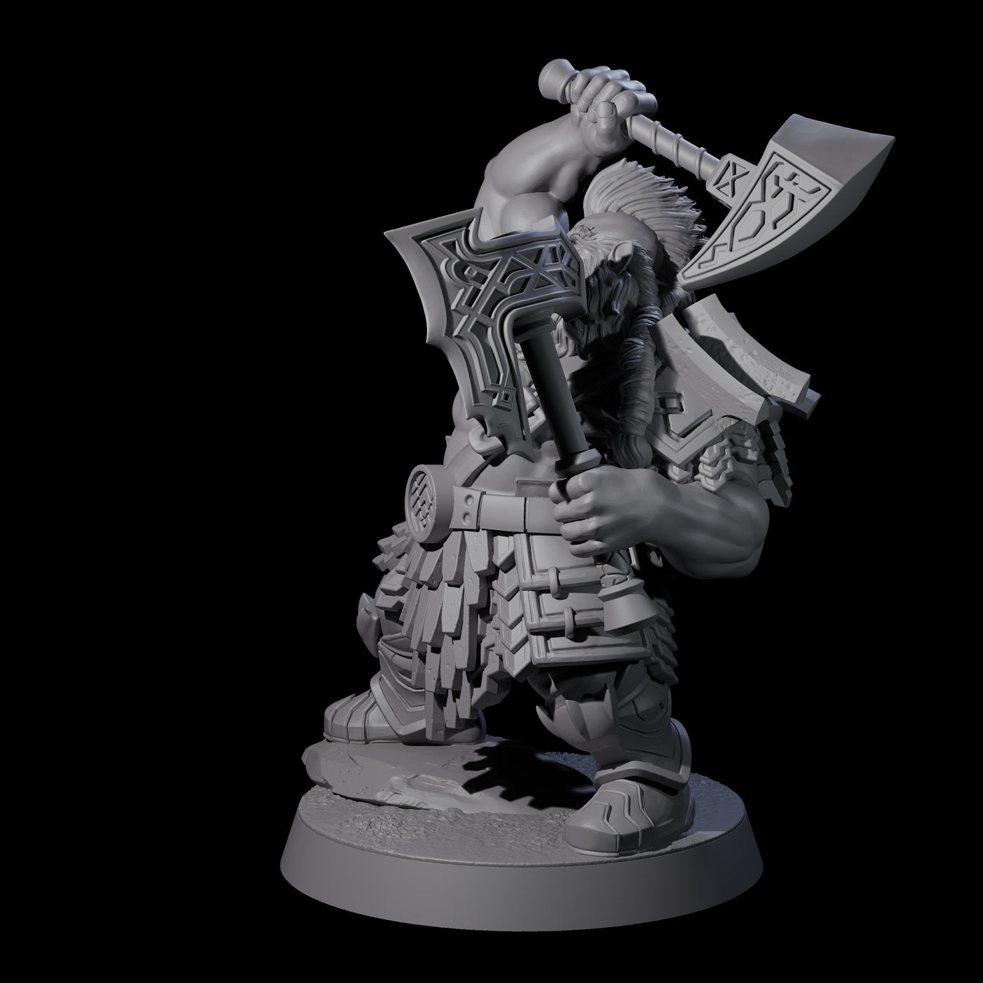 Fire Veined Dwarf Warrior D Miniature for Dungeons and Dragons, Pathfinder or other TTRPGs