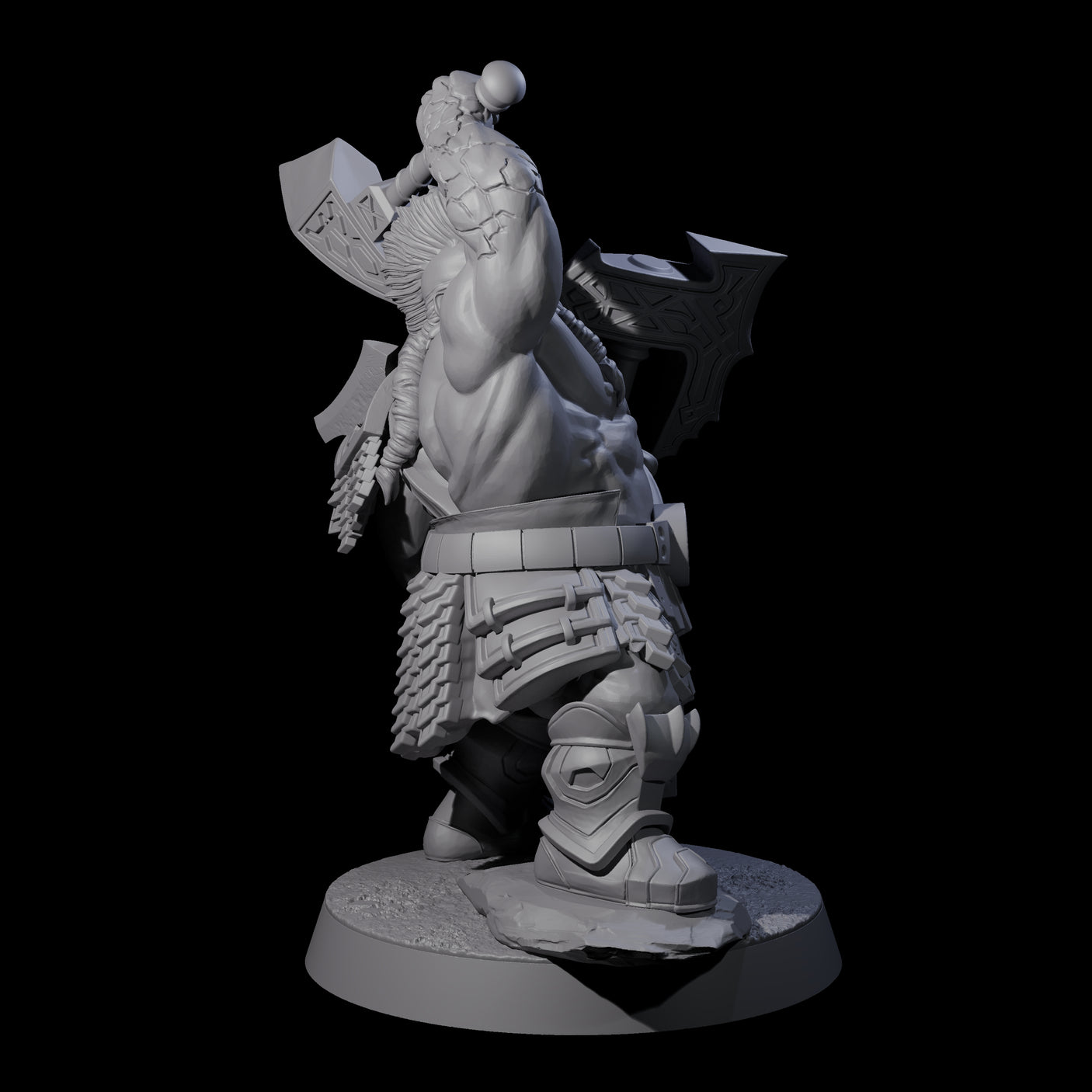 Fire Veined Dwarf Warrior D Miniature for Dungeons and Dragons, Pathfinder or other TTRPGs