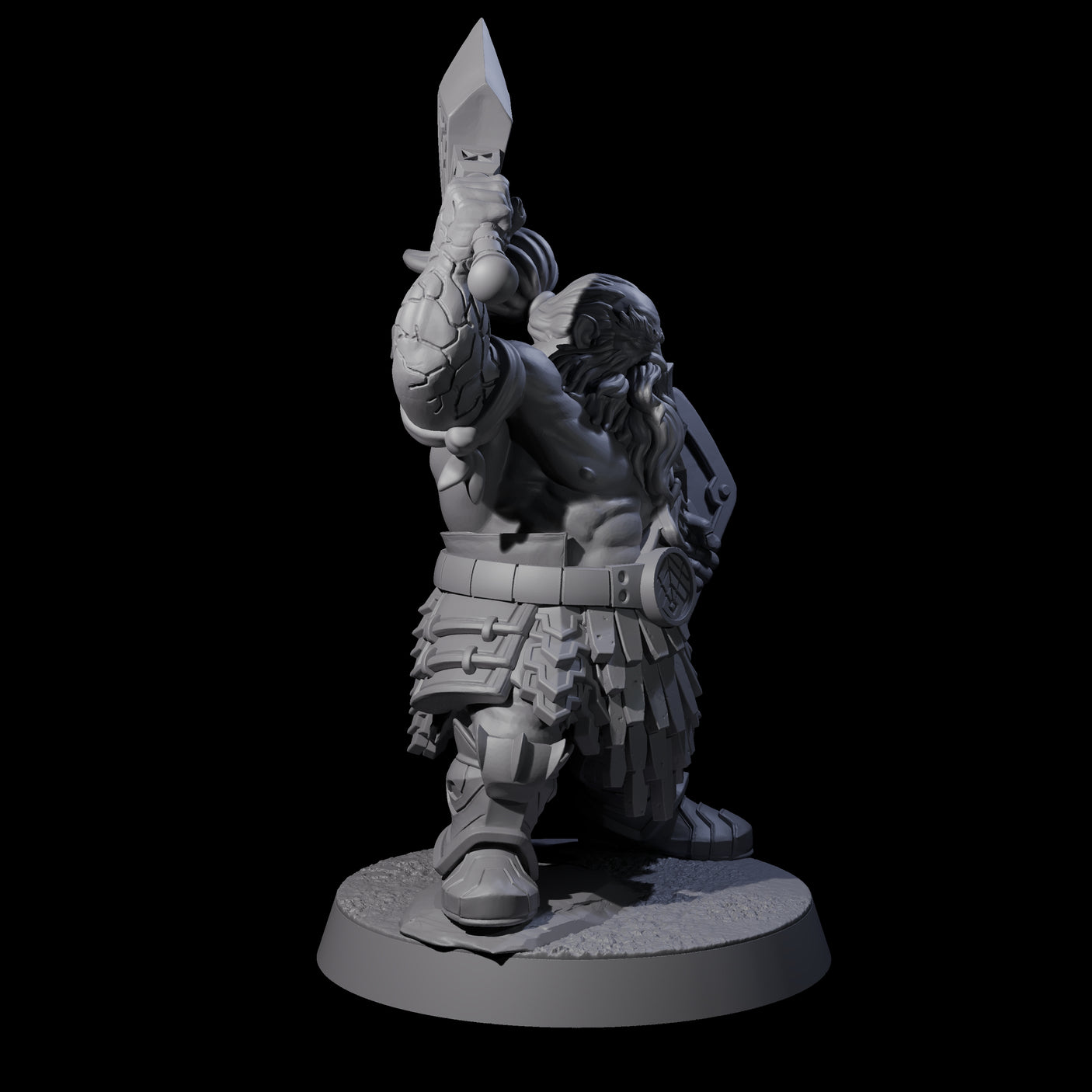 Fire Veined Dwarf Warriors Miniature for Dungeons and Dragons, Pathfinder or other TTRPGs
