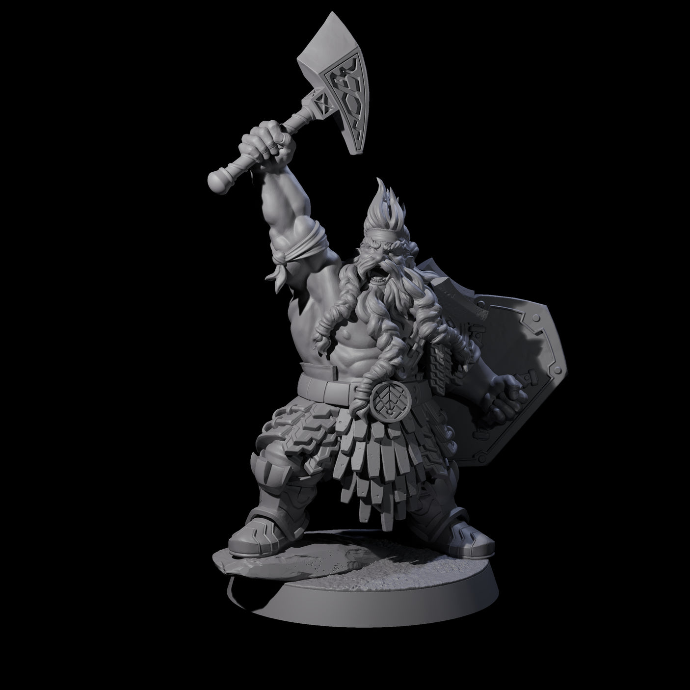 Fire Veined Dwarf Warriors Miniature for Dungeons and Dragons, Pathfinder or other TTRPGs