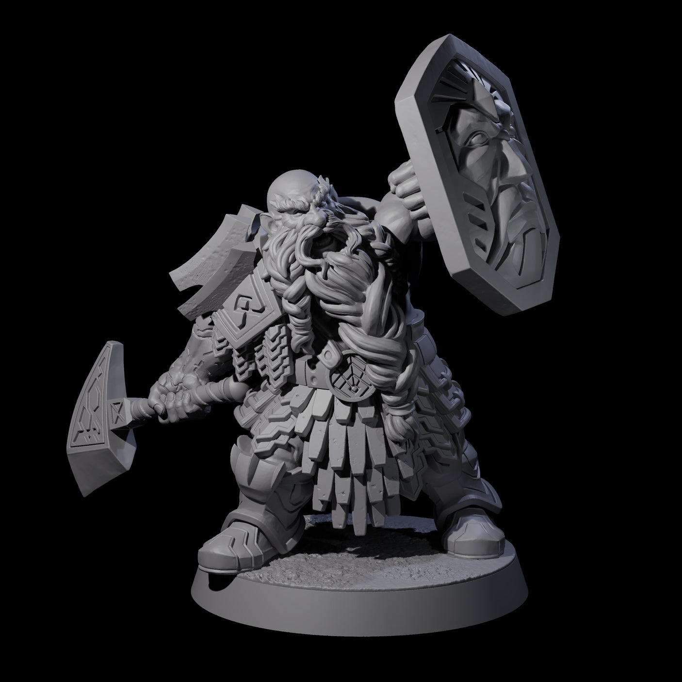 Fire Veined Dwarf Warriors Miniature for Dungeons and Dragons, Pathfinder or other TTRPGs