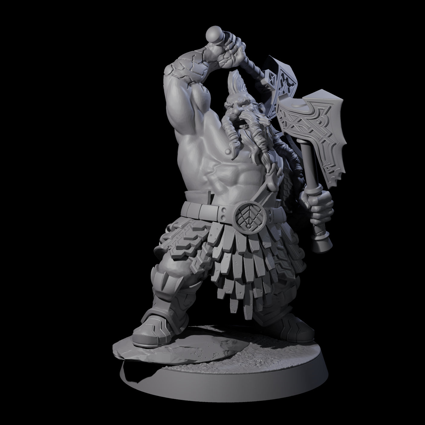 Fire Veined Dwarf Warriors Miniature for Dungeons and Dragons, Pathfinder or other TTRPGs