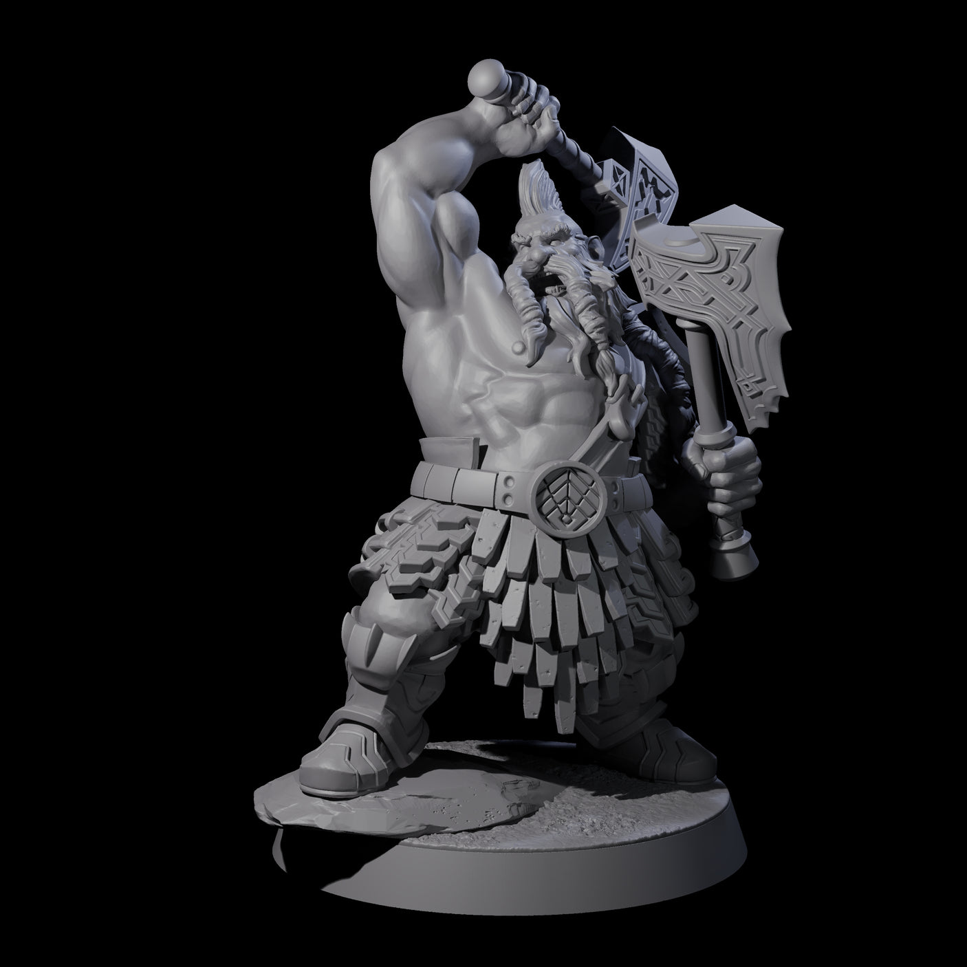 Fire Veined Dwarf Warriors Miniature for Dungeons and Dragons, Pathfinder or other TTRPGs