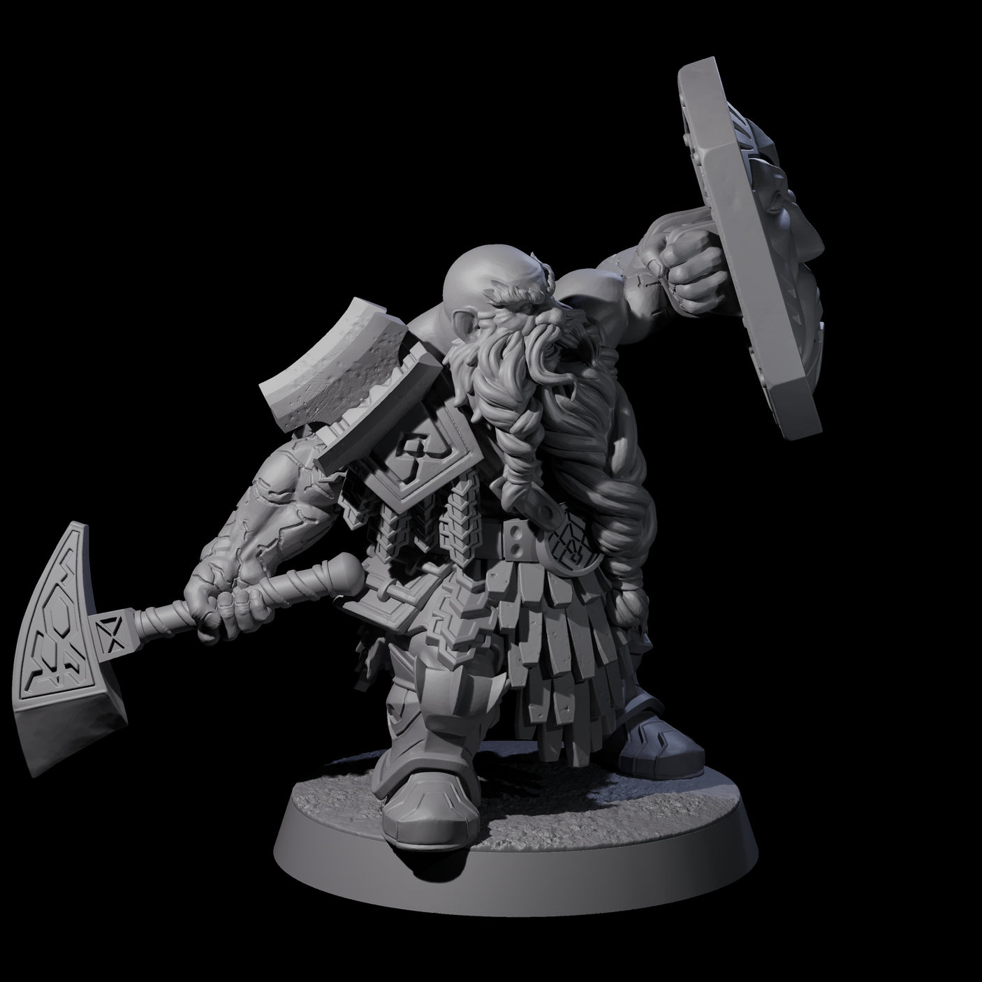 Fire Veined Dwarf Warriors Miniature for Dungeons and Dragons, Pathfinder or other TTRPGs