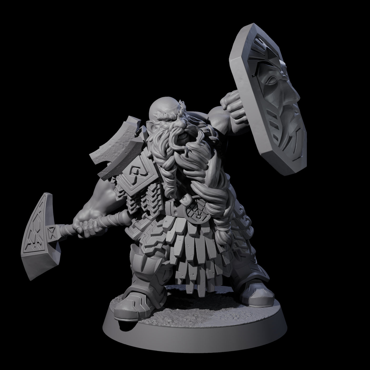 Fire Veined Dwarf Warriors Miniature for Dungeons and Dragons, Pathfinder or other TTRPGs