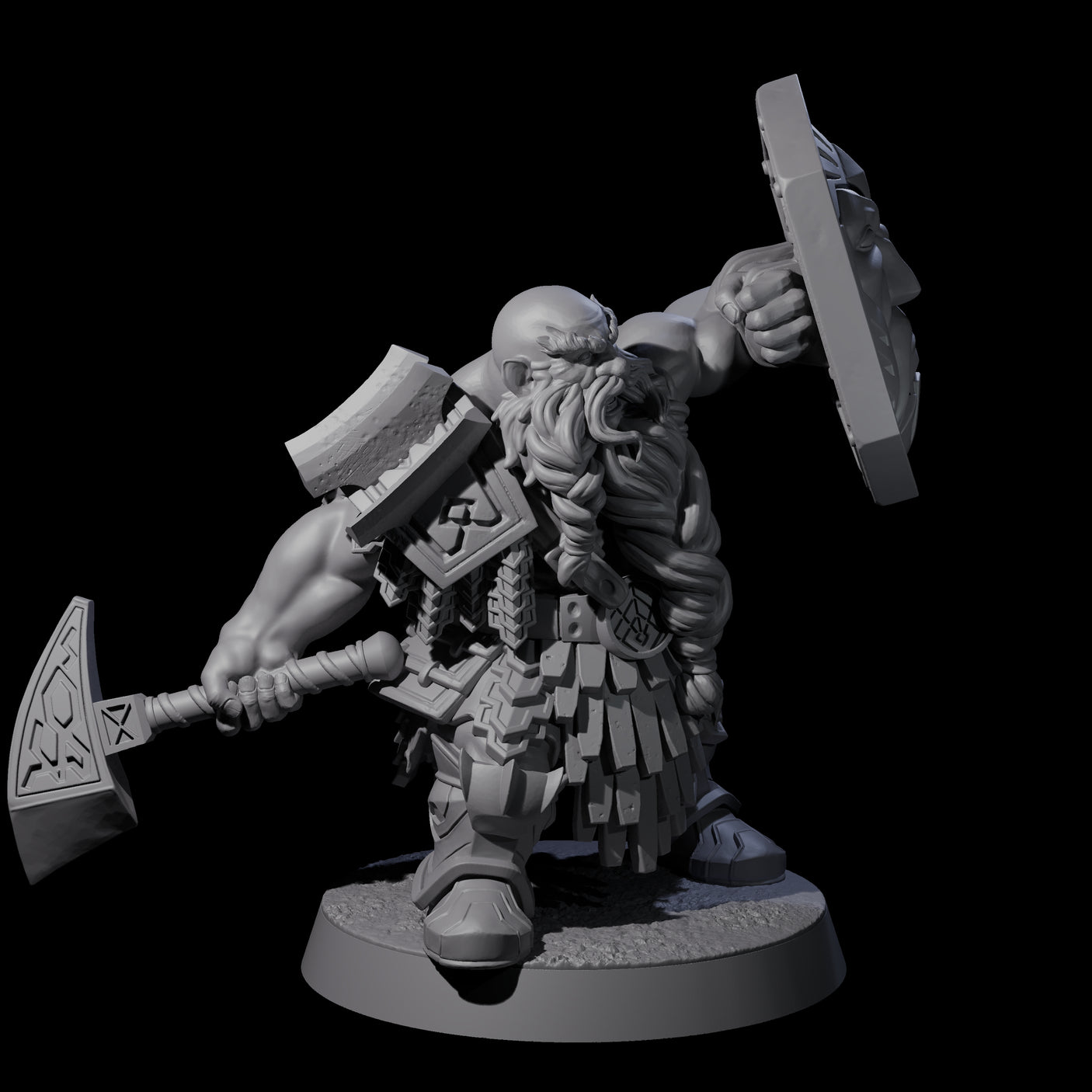Fire Veined Dwarf Warriors Miniature for Dungeons and Dragons, Pathfinder or other TTRPGs