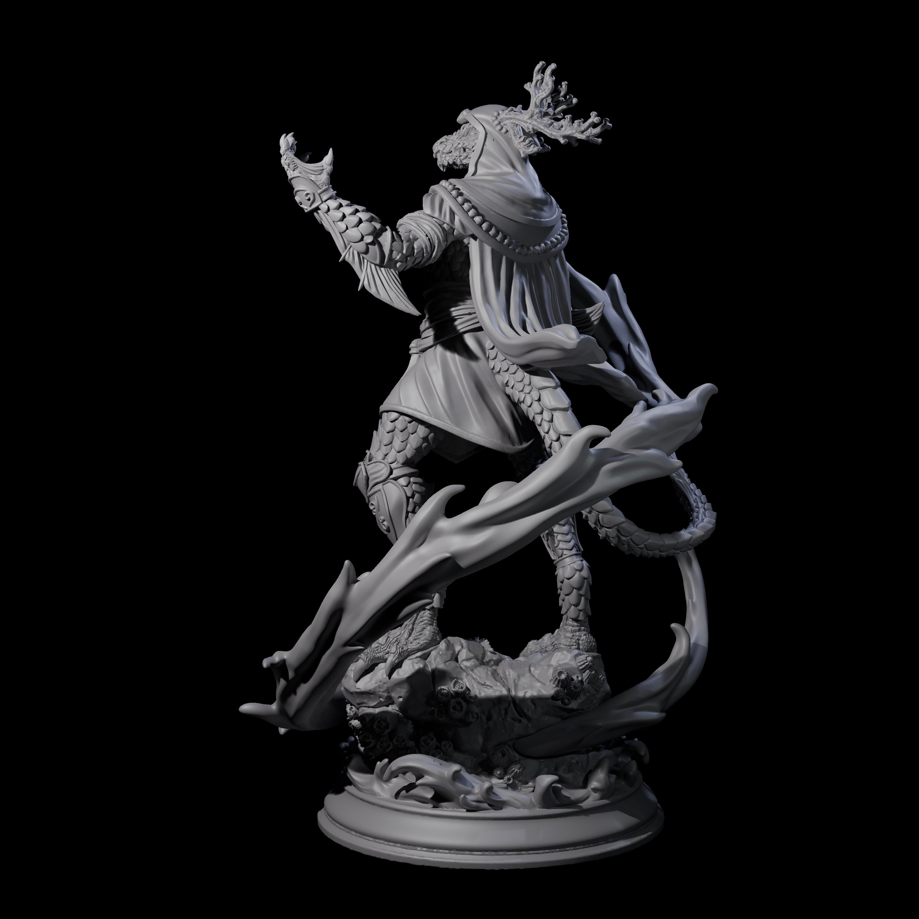 Firey Dragonborn Sorcerer Miniature for Dungeons and Dragons, Pathfinder or other TTRPGs