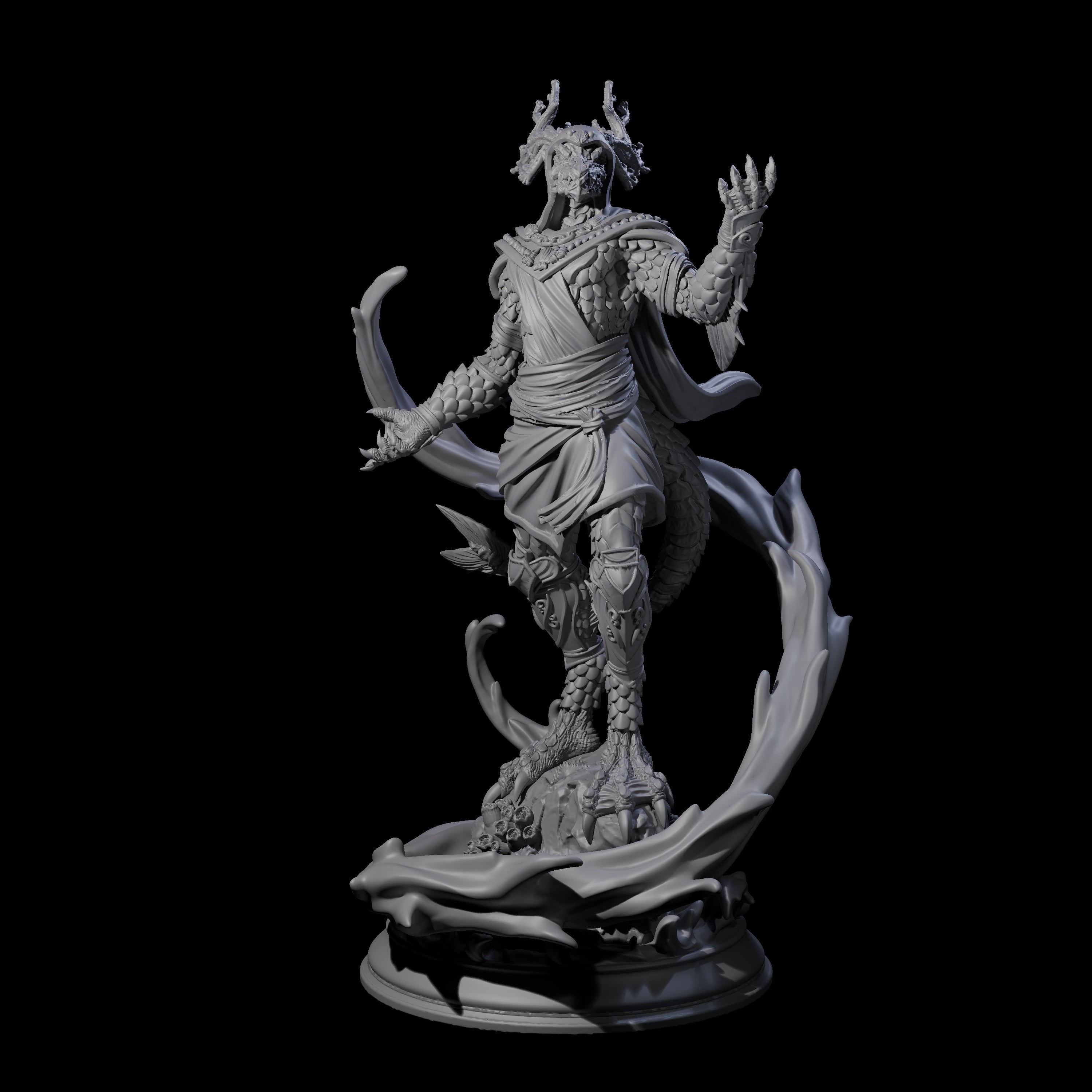 Firey Dragonborn Sorcerer Miniature for Dungeons and Dragons, Pathfinder or other TTRPGs