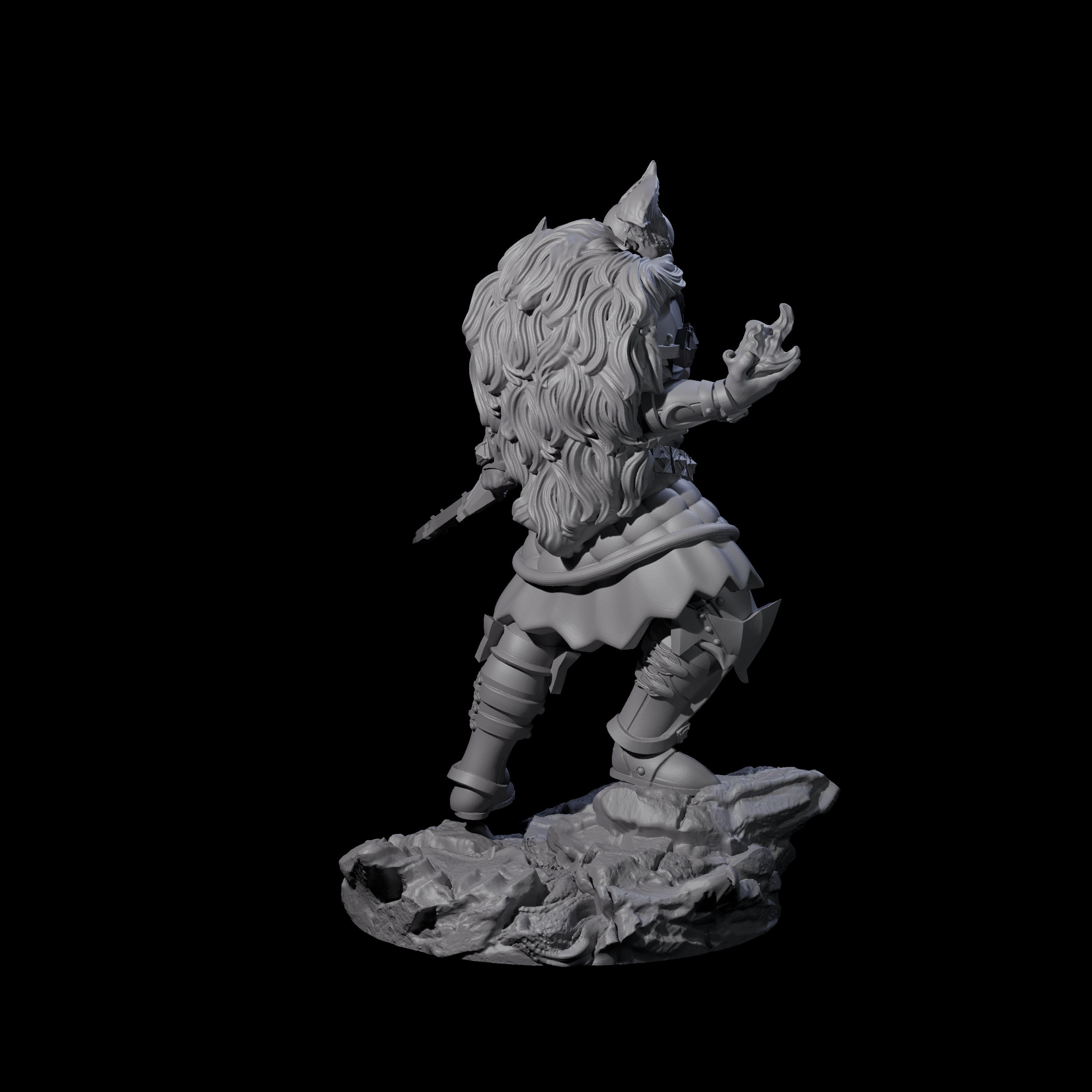 Firey Tiefling Warlock Miniature for Dungeons and Dragons, Pathfinder or other TTRPGs