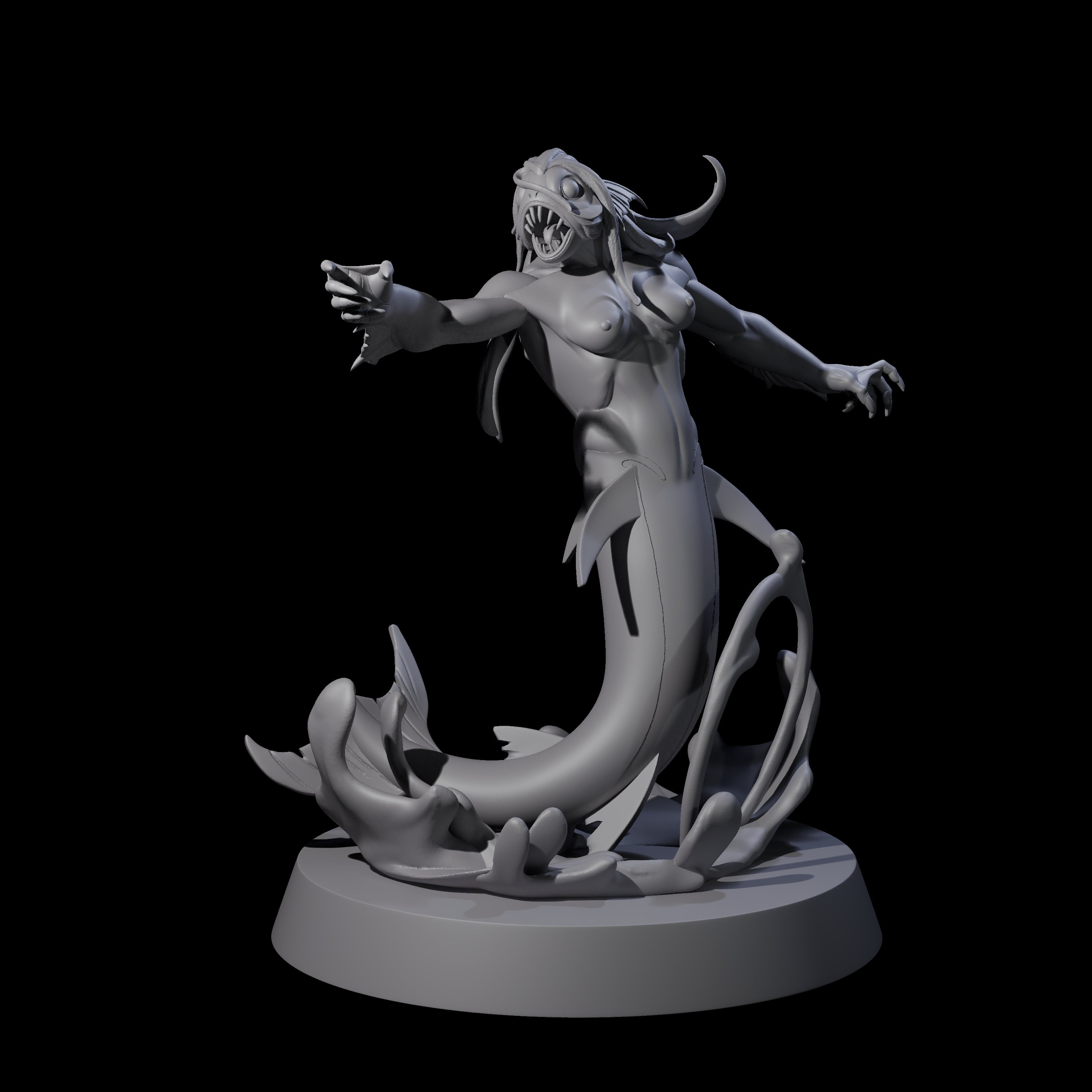 Fishy Deep One A Miniature for Dungeons and Dragons, Pathfinder or other TTRPGs