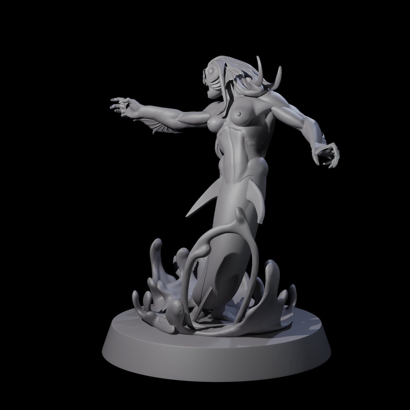 Fishy Deep One A Miniature for Dungeons and Dragons, Pathfinder or other TTRPGs