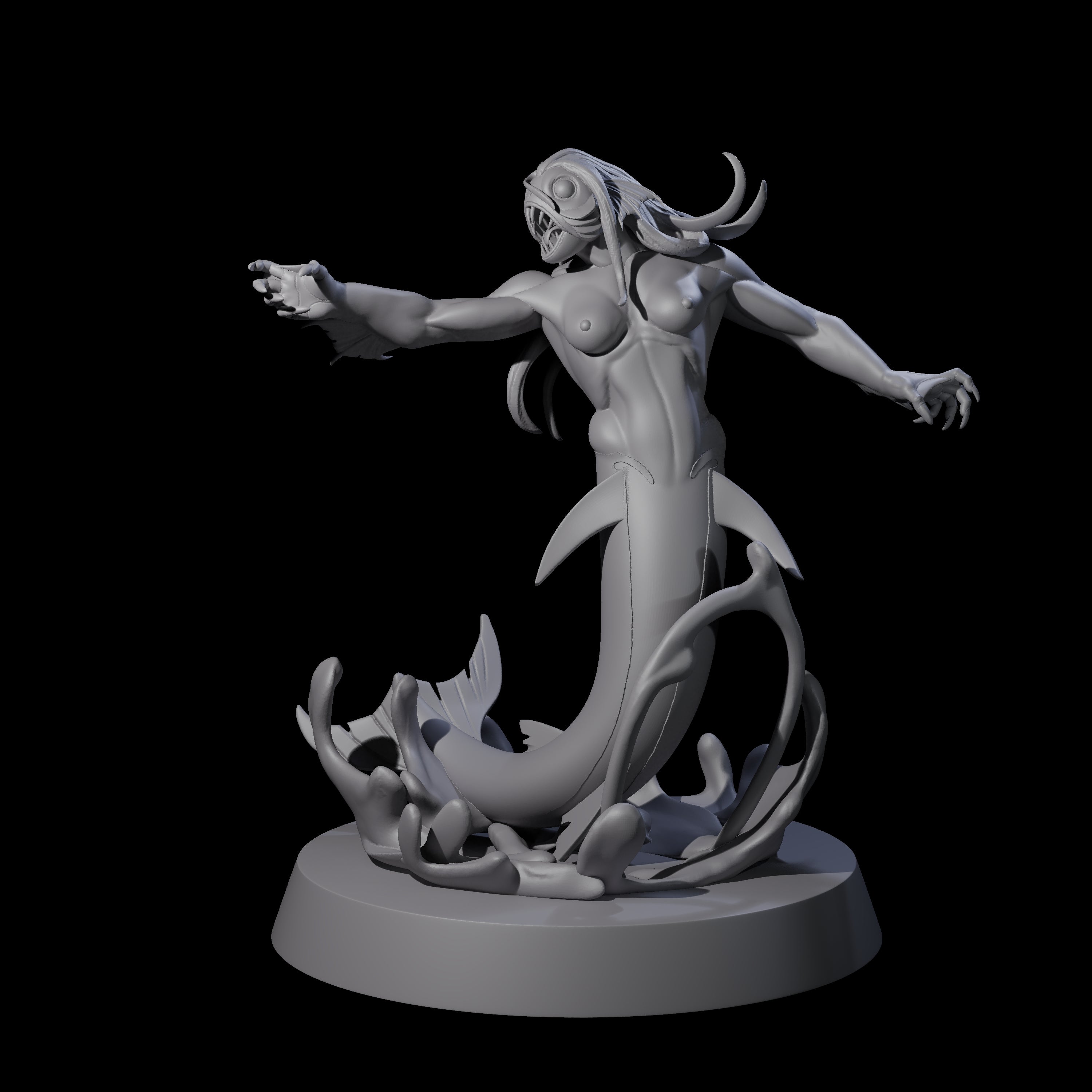 Fishy Deep One A Miniature for Dungeons and Dragons, Pathfinder or other TTRPGs