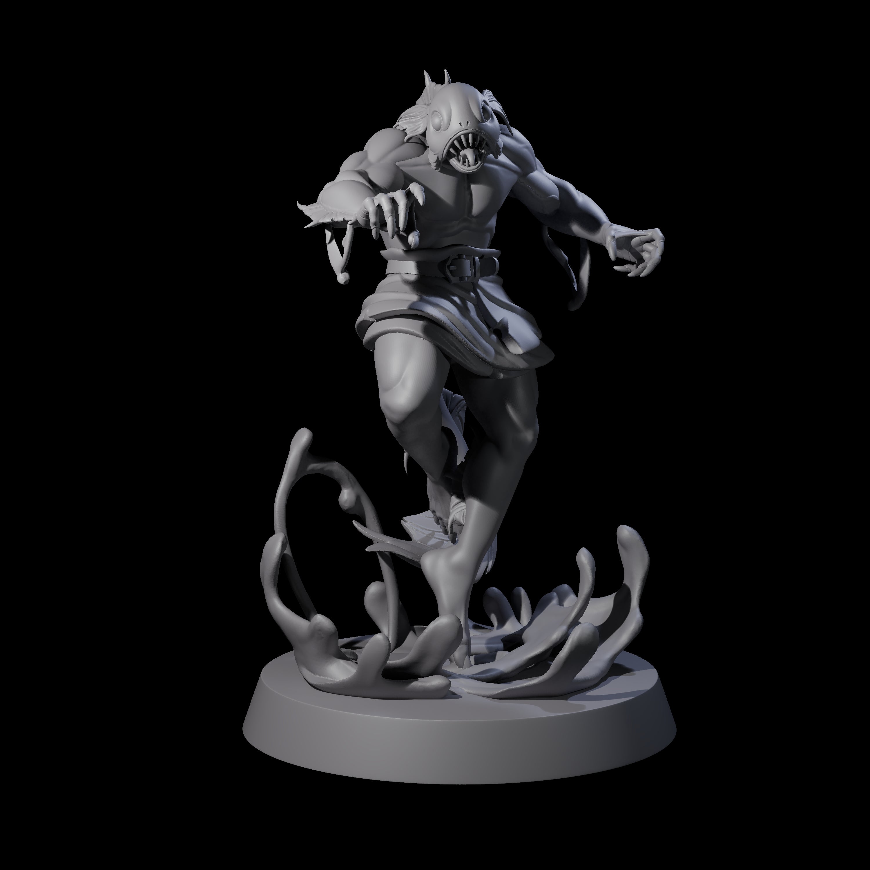 Fishy Deep One B Miniature for Dungeons and Dragons, Pathfinder or other TTRPGs