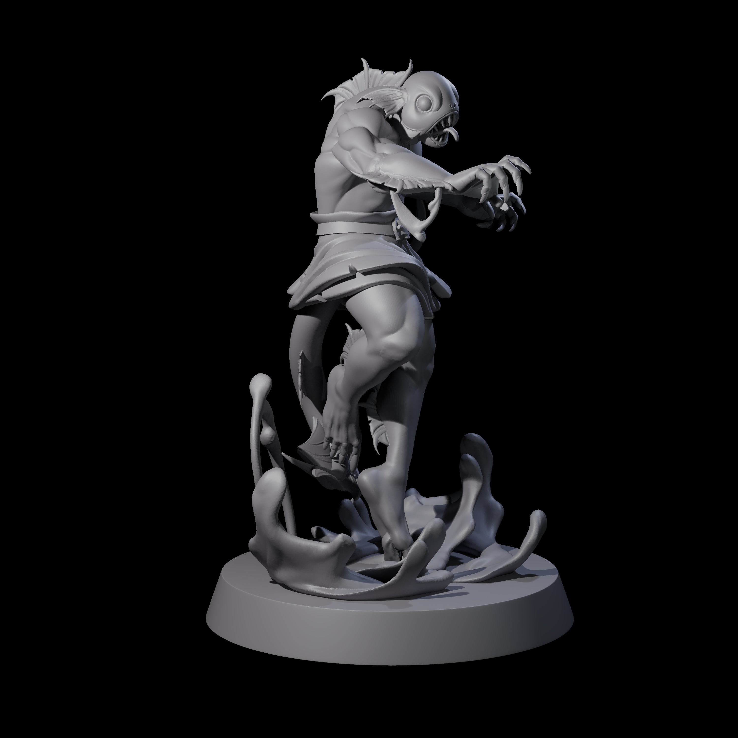 Fishy Deep One B Miniature for Dungeons and Dragons, Pathfinder or other TTRPGs