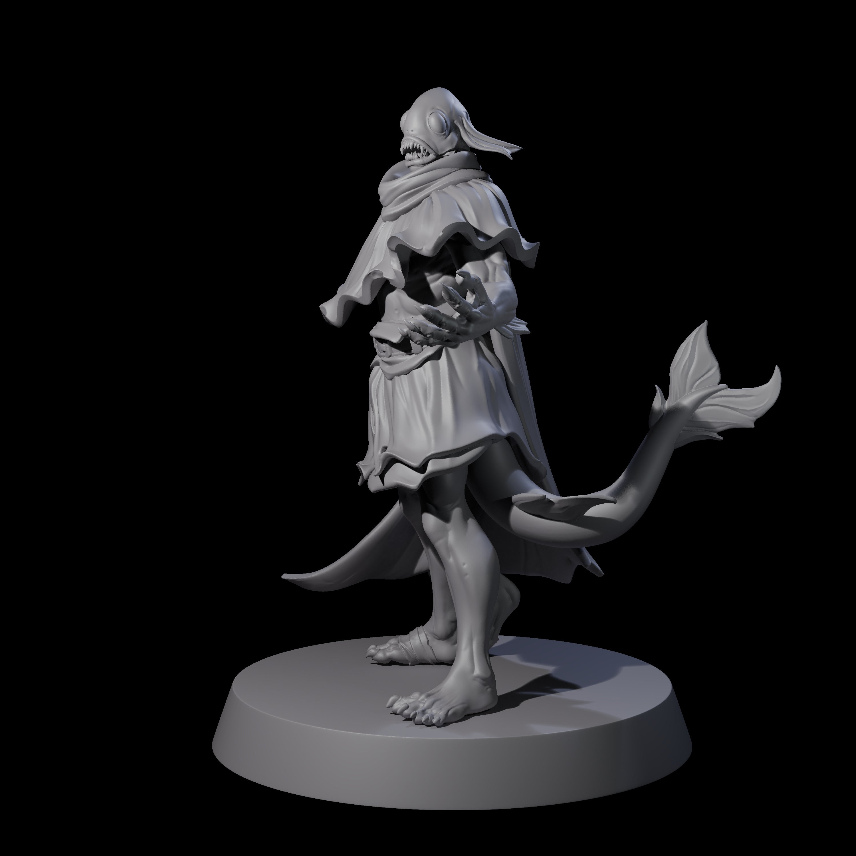 Fishy Deep One D Miniature for Dungeons and Dragons, Pathfinder or other TTRPGs