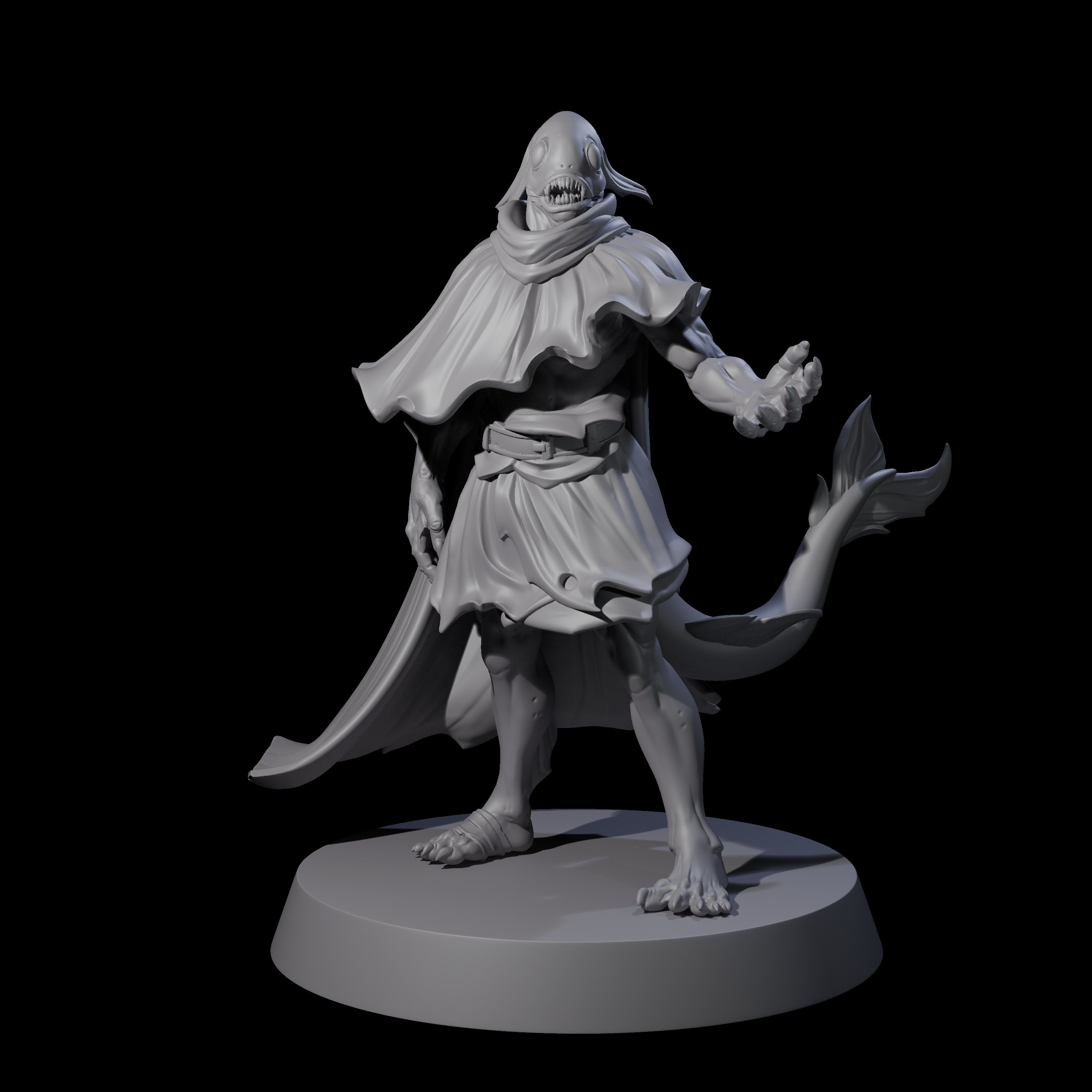 Fishy Deep One D Miniature for Dungeons and Dragons, Pathfinder or other TTRPGs
