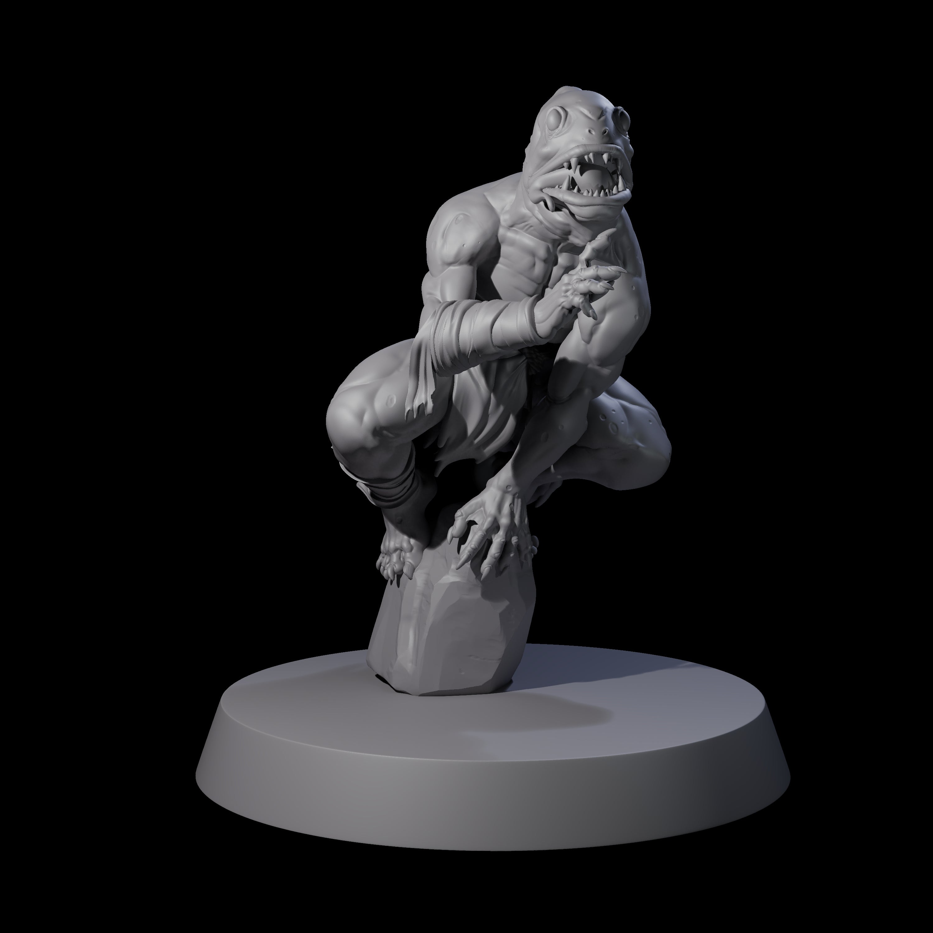 Fishy Deep One F Miniature for Dungeons and Dragons, Pathfinder or other TTRPGs