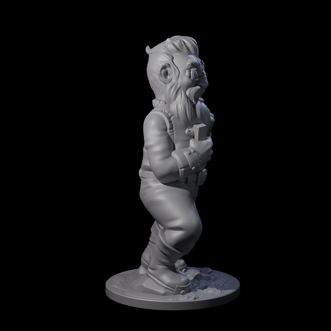 Fisticuffs Gnome Warrior Miniature for Dungeons and Dragons, Pathfinder or other TTRPGs