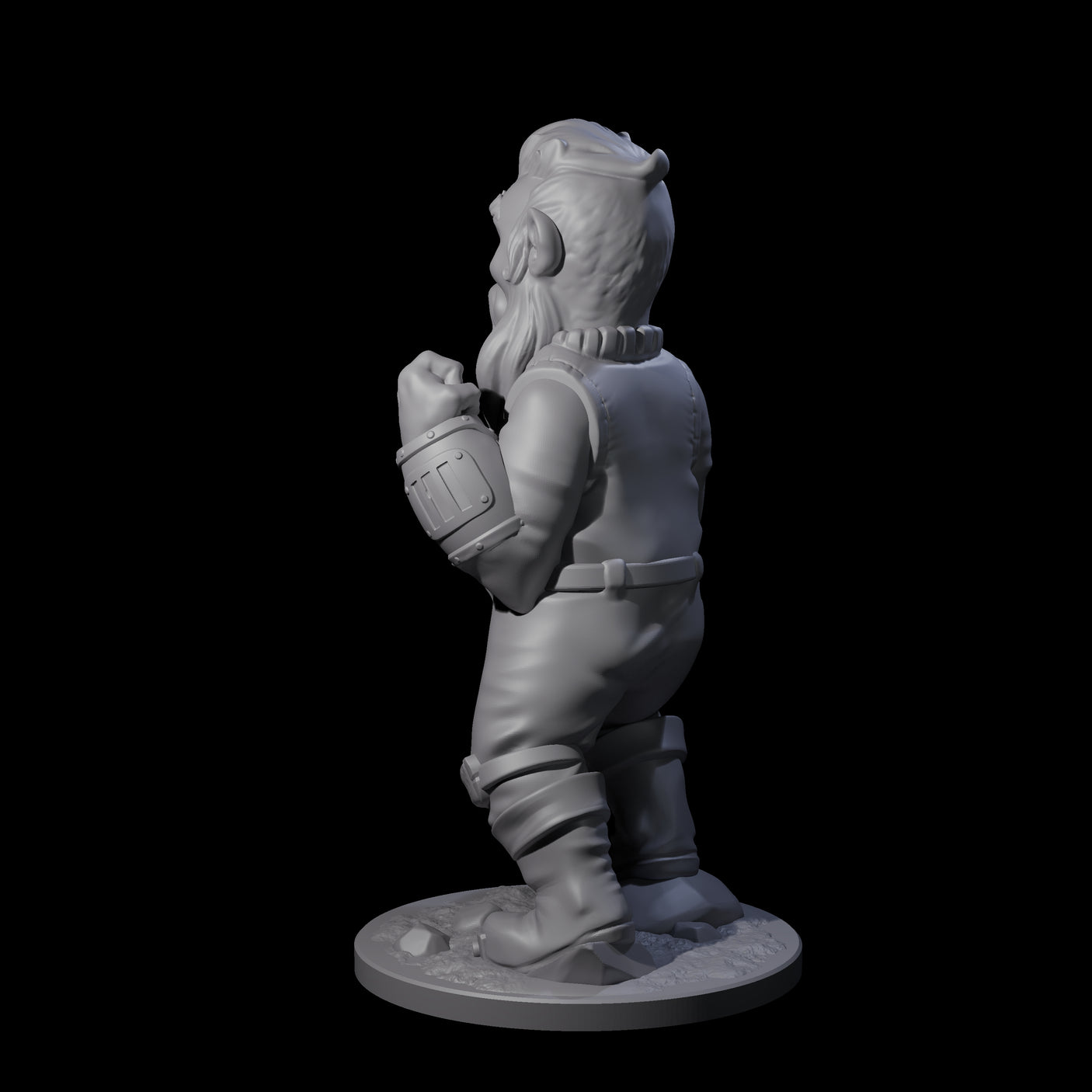 Fisticuffs Gnome Warrior Miniature for Dungeons and Dragons, Pathfinder or other TTRPGs