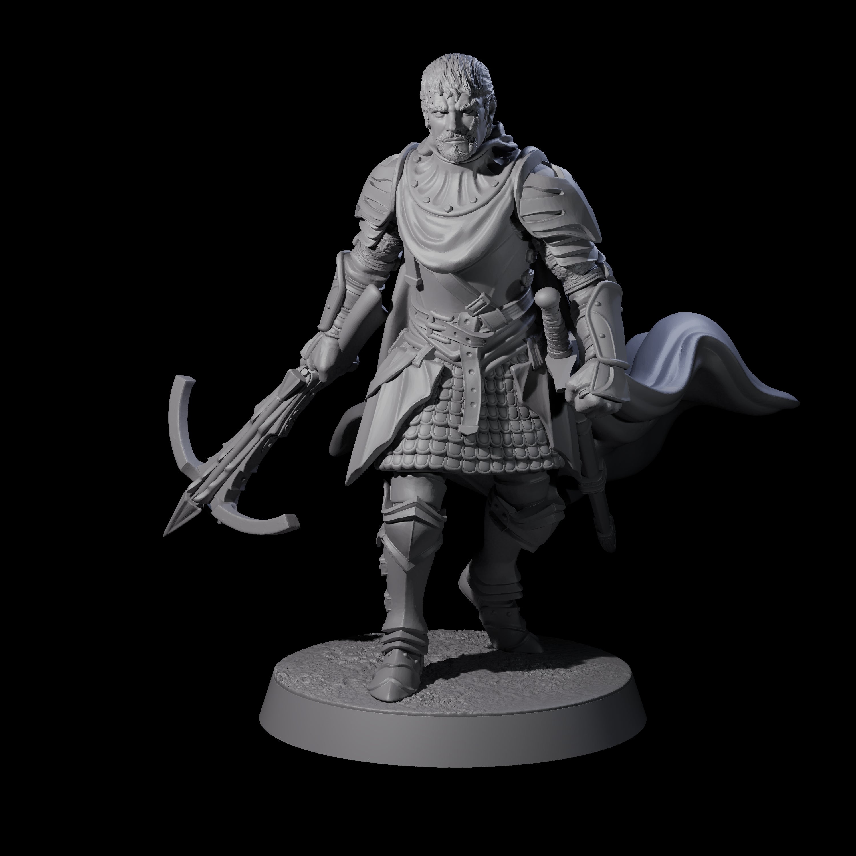 Five Aiming Militia Crossbowmen Miniature for Dungeons and Dragons, Pathfinder or other TTRPGs